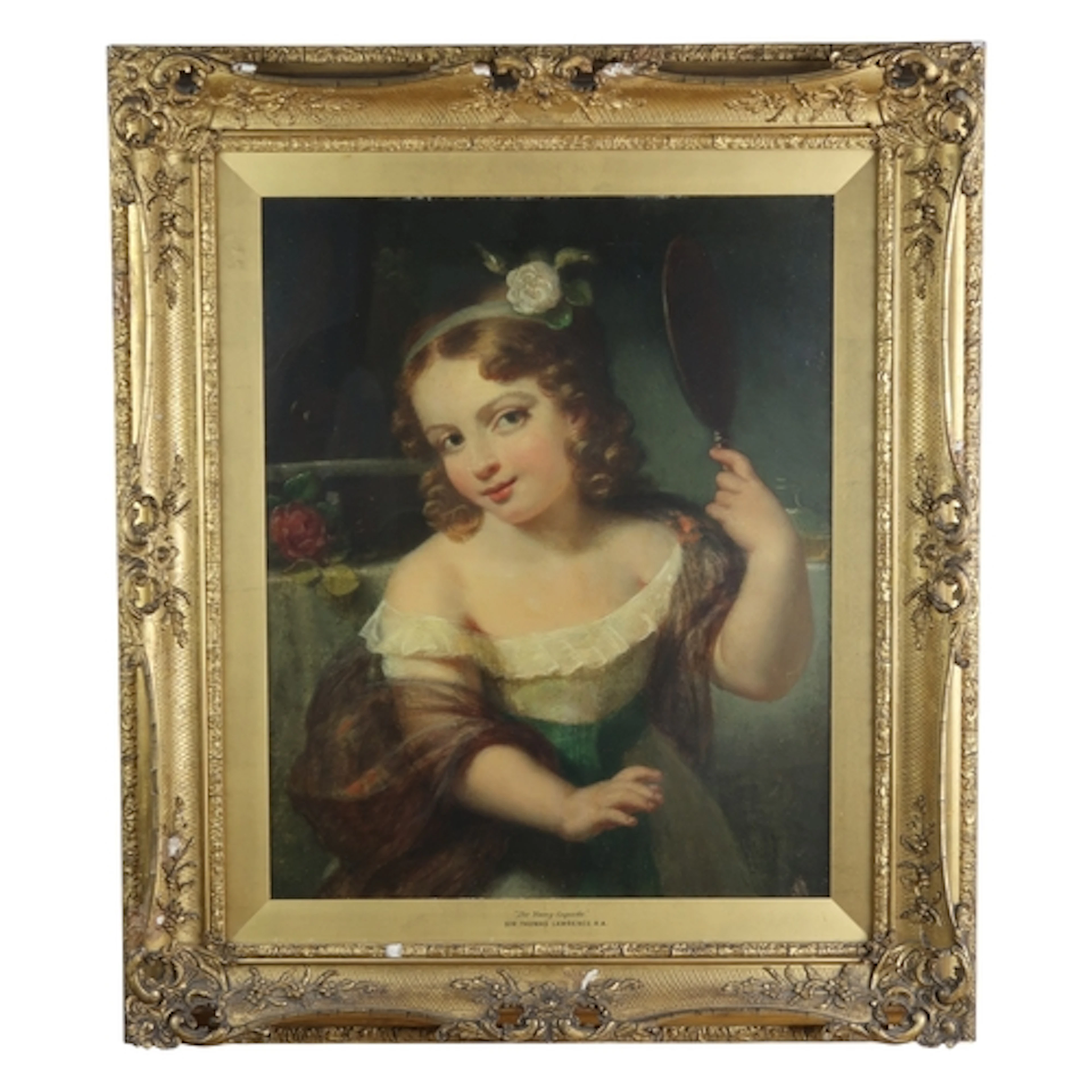 AFTER SIR THOMAS LAWRENCE THE YOUNG COQUETTE Oil on canvas, ...
