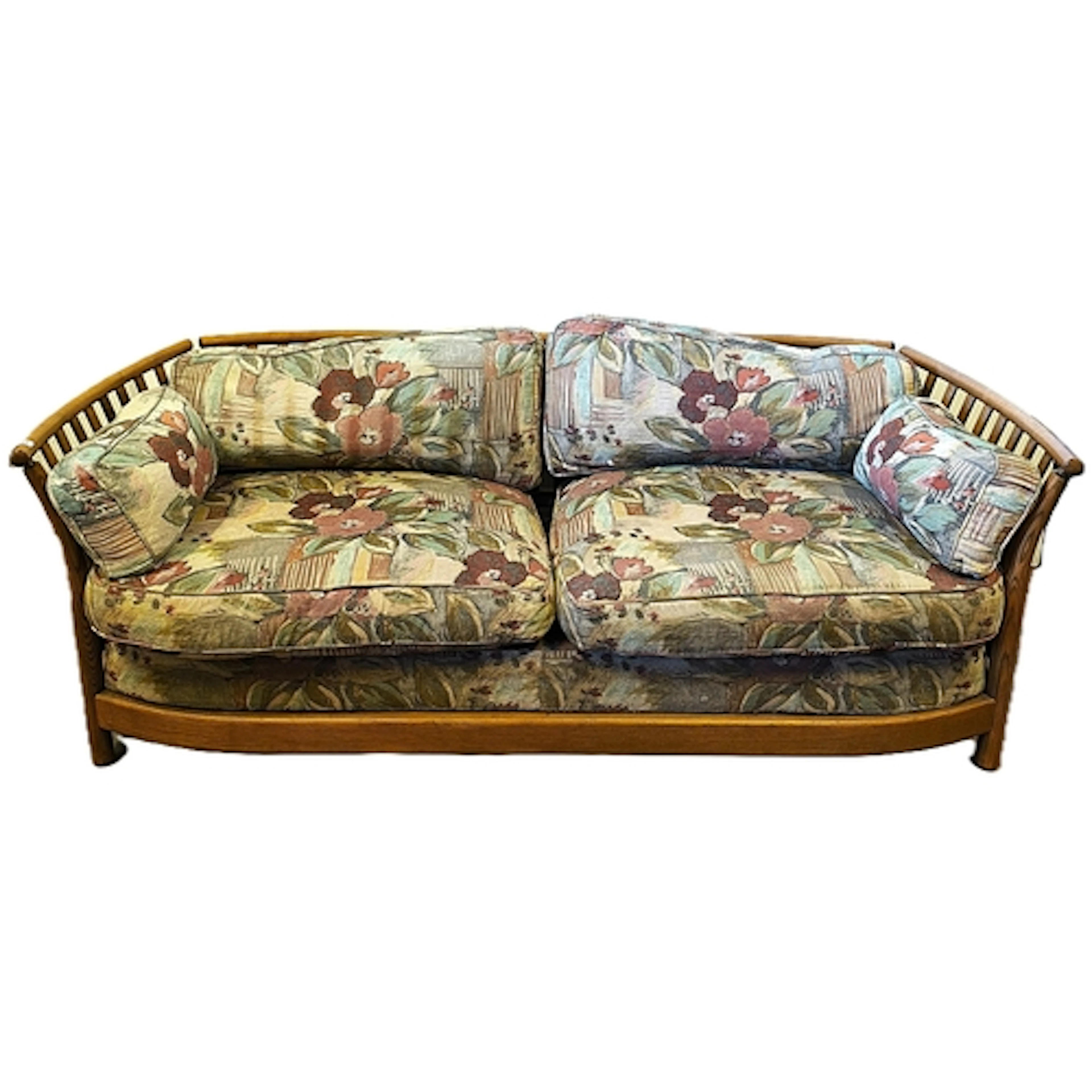 Ercol Renaissance large sofa with rail back and sides, with ...