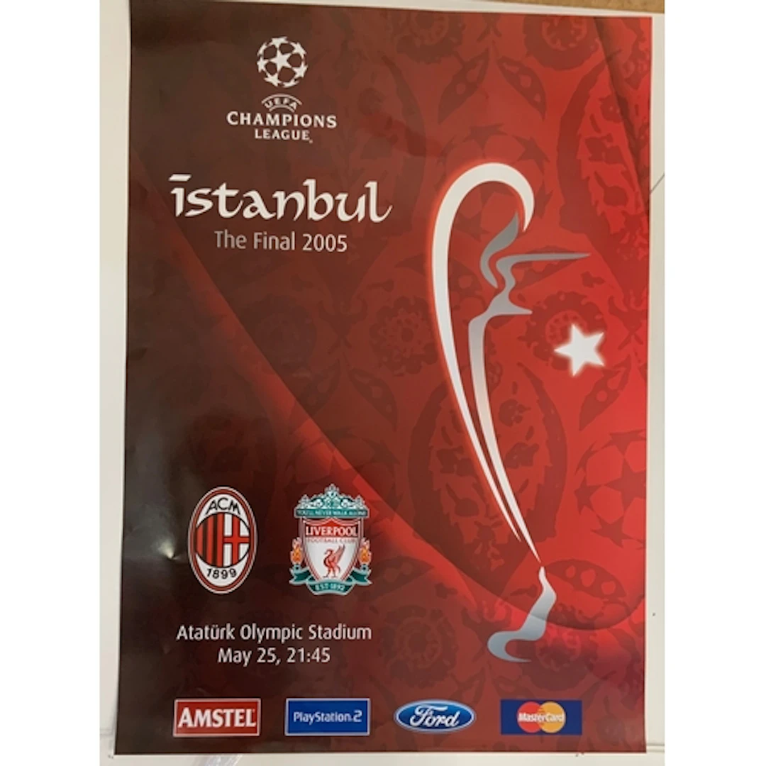 2005 Champions League Final Football Poster: AC Milan v Live...
