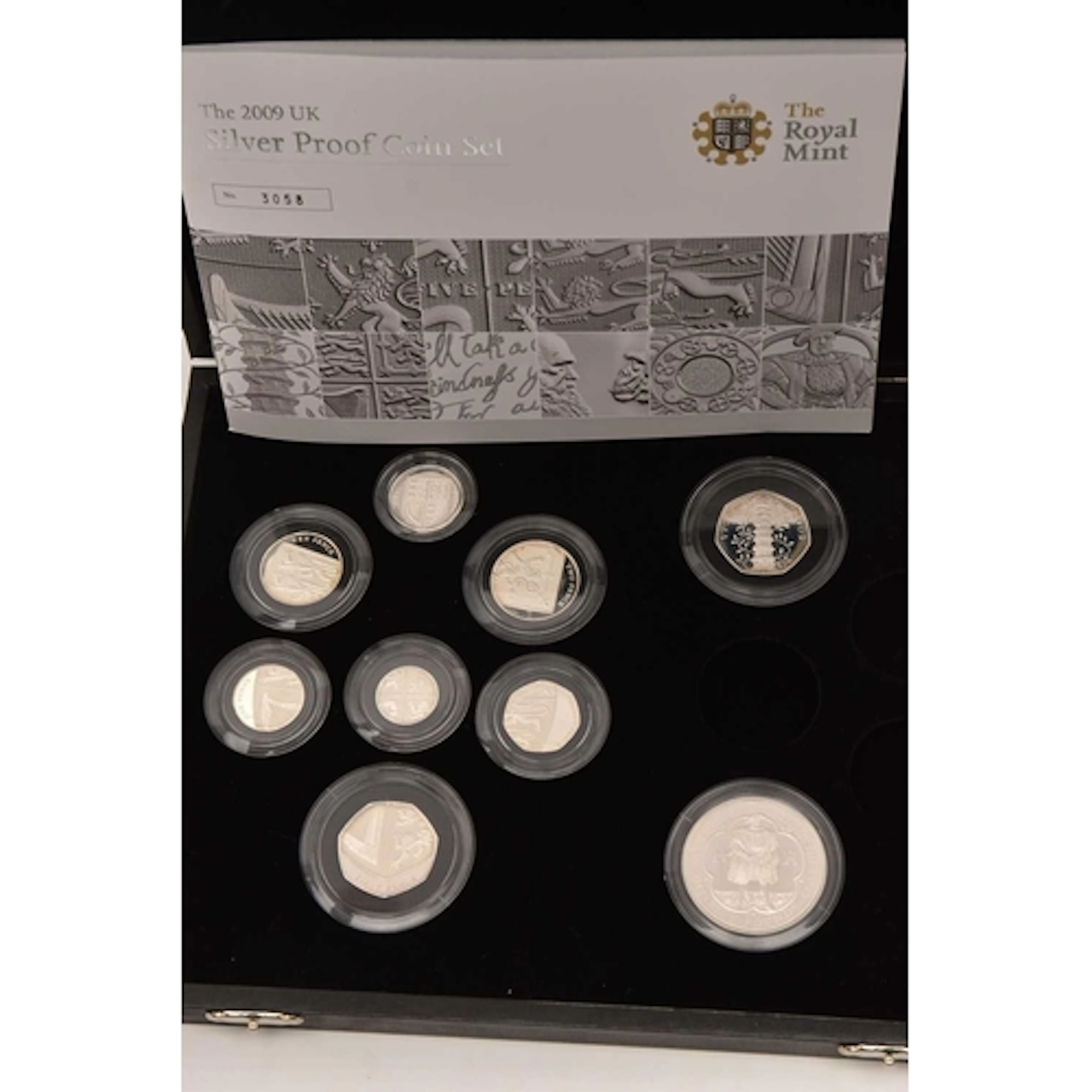 Silver. A 2009 Royal Mint part Royal Mint Proof-cased Coin S...