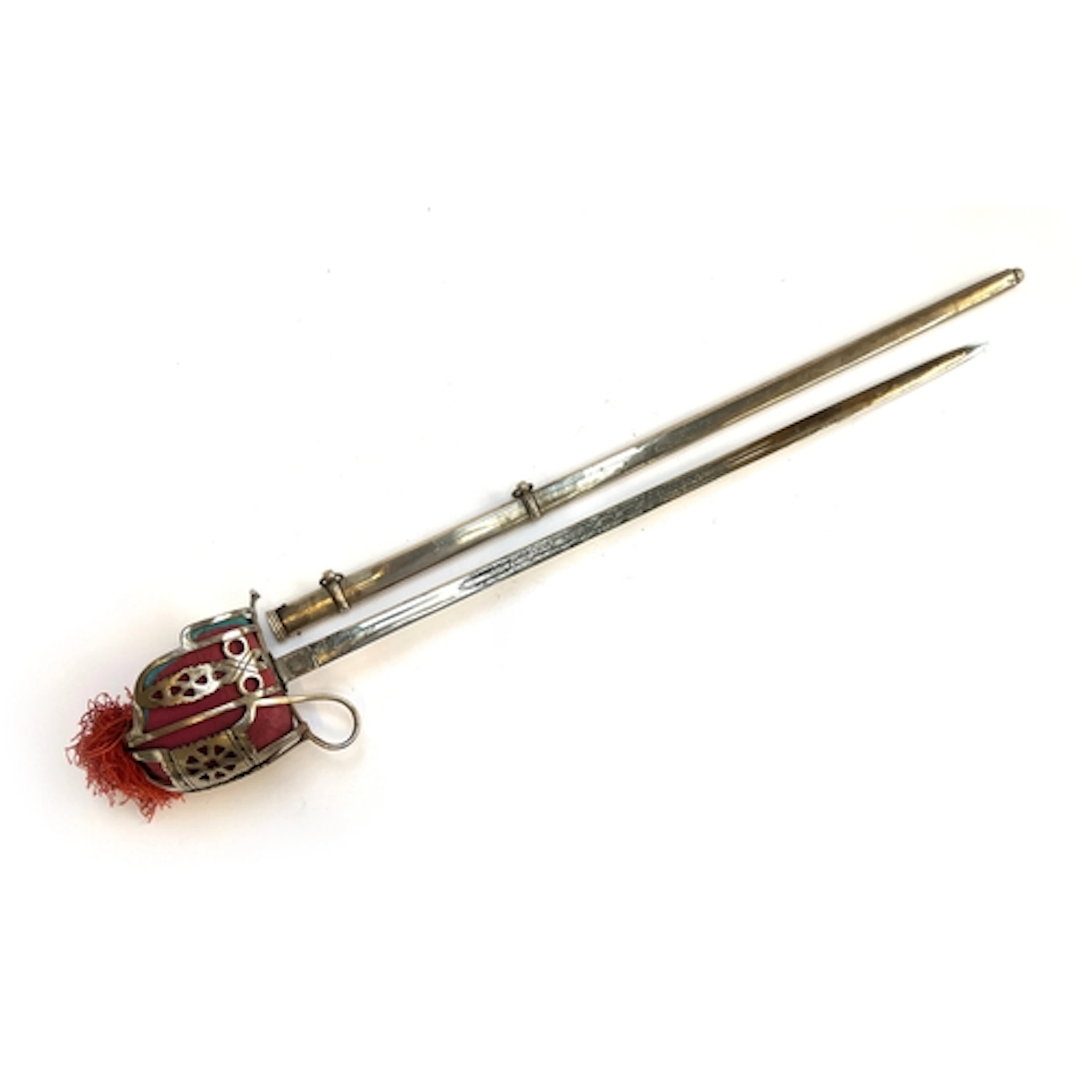 A Gordon Highlanders basket hilt officer's sword, the blade ...