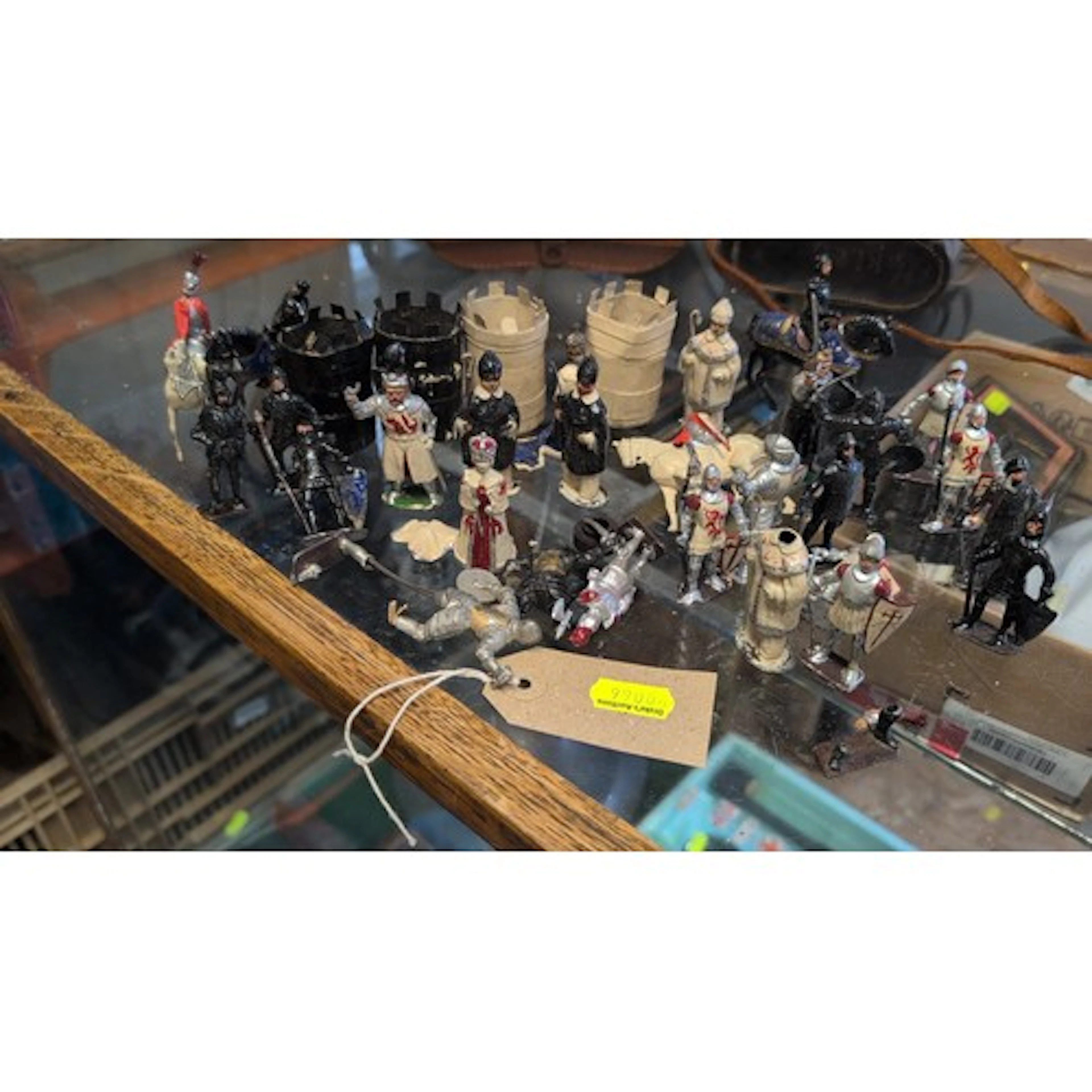 A group of painted lead toy figures, medieval and Victorian ...