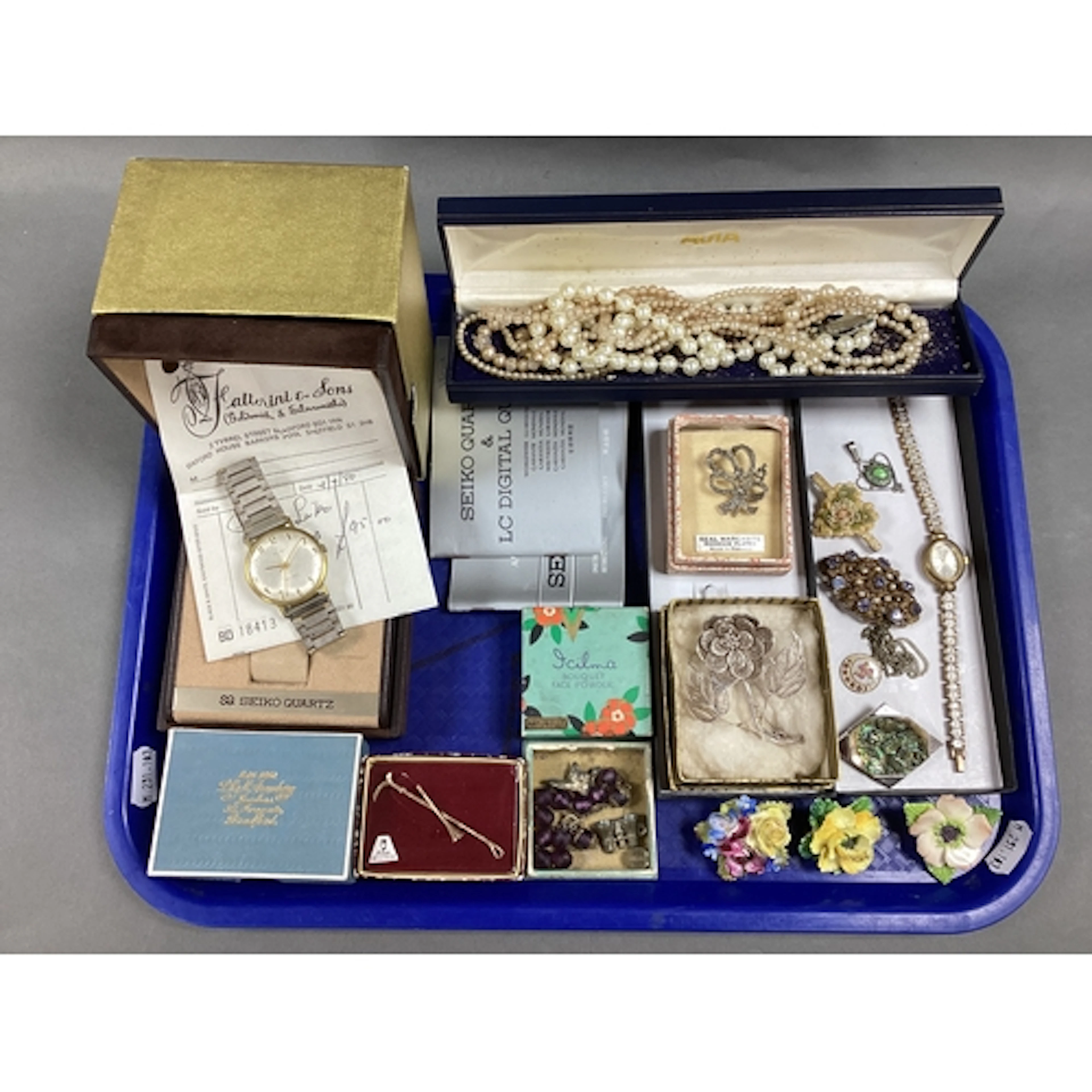 A Collection of Vintage and Later Costume Jewellery and Wris...