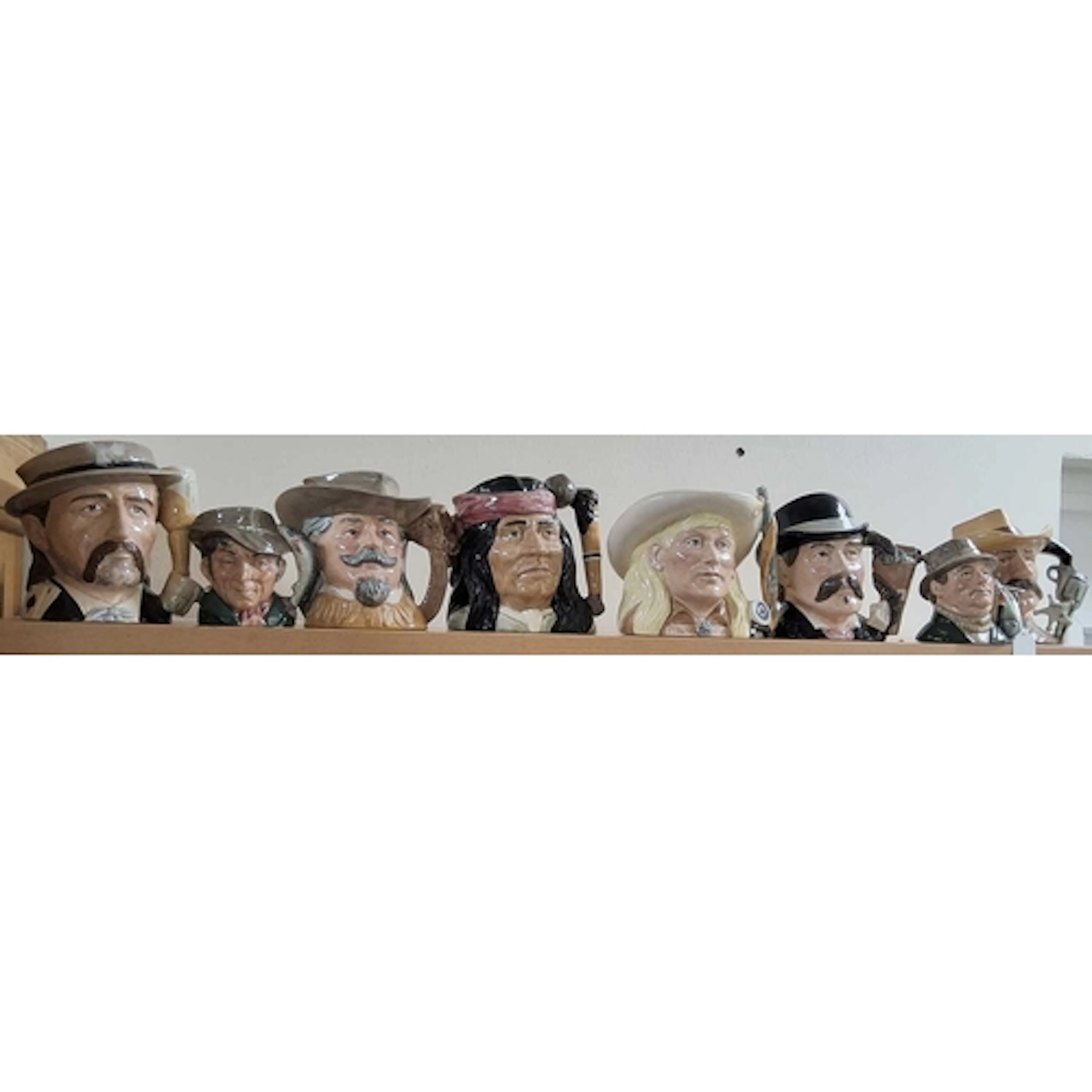 EIGHT ROYAL DOULTON CHARACTER JUGS, comprising The Wild West...