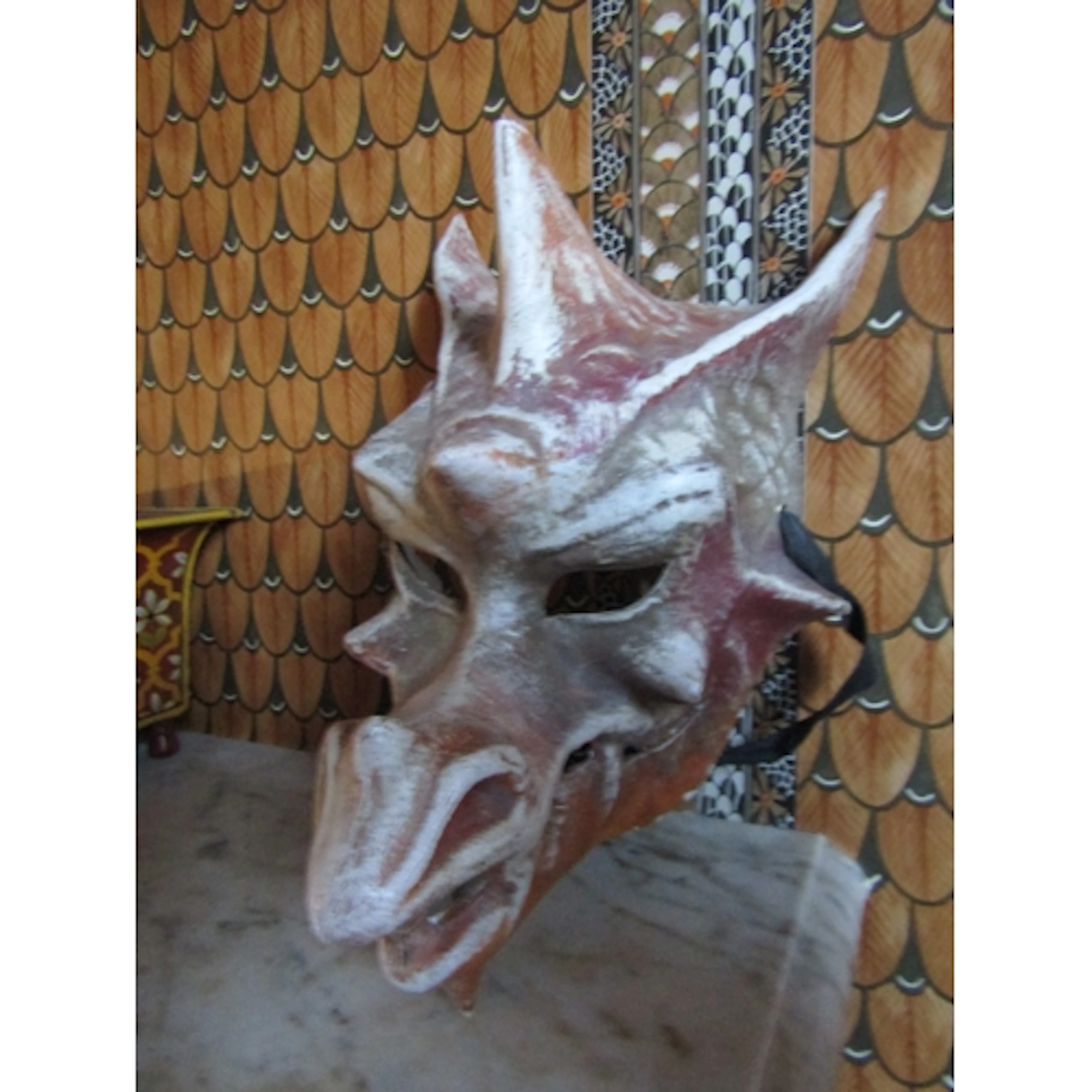 Dragon Form Venetian Carnival Mask Full Size by Alberto Sarr...