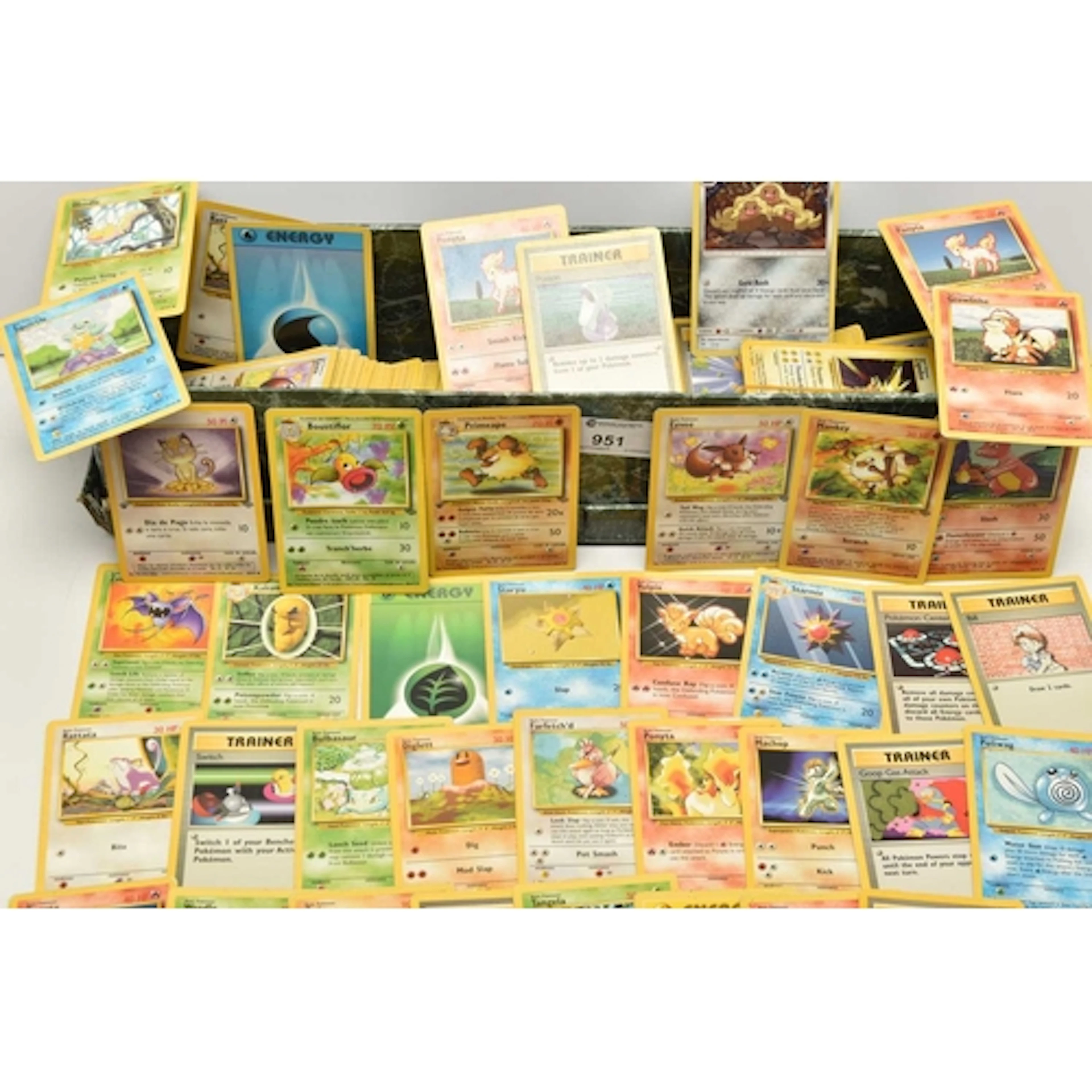 A BOX OF POKEMON CARDS, includes cards from a variety of set...