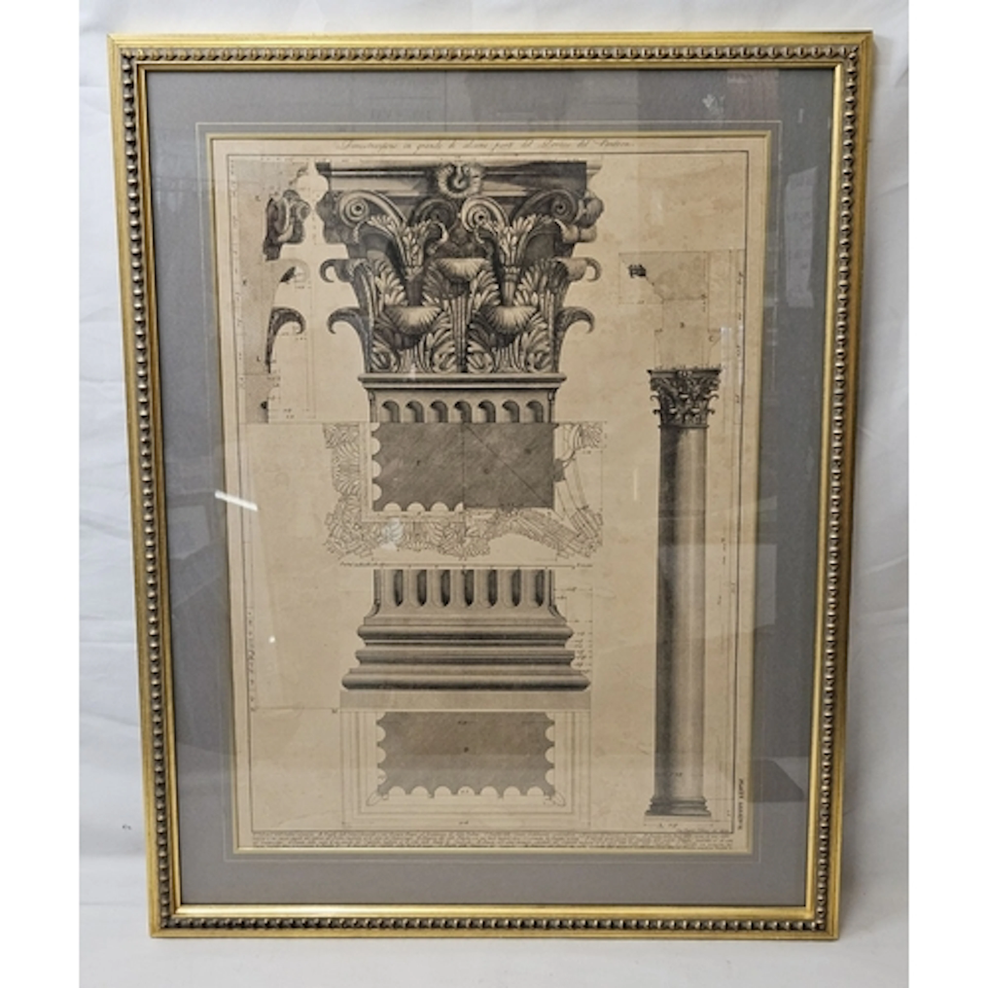 Large F/g Architectural Print attributed to Giovanni Battist...