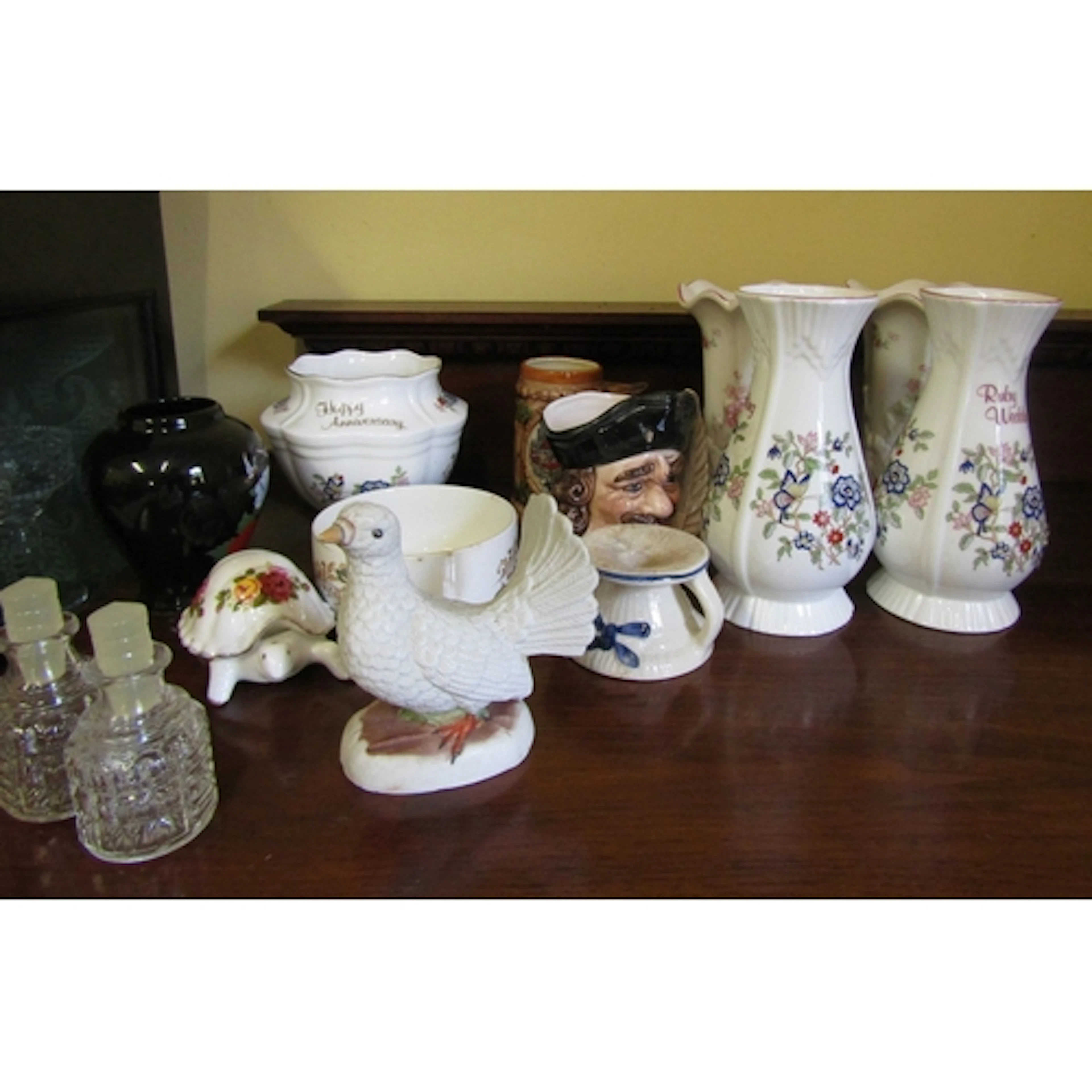 Collection of Various Items Including Aynsley Vases