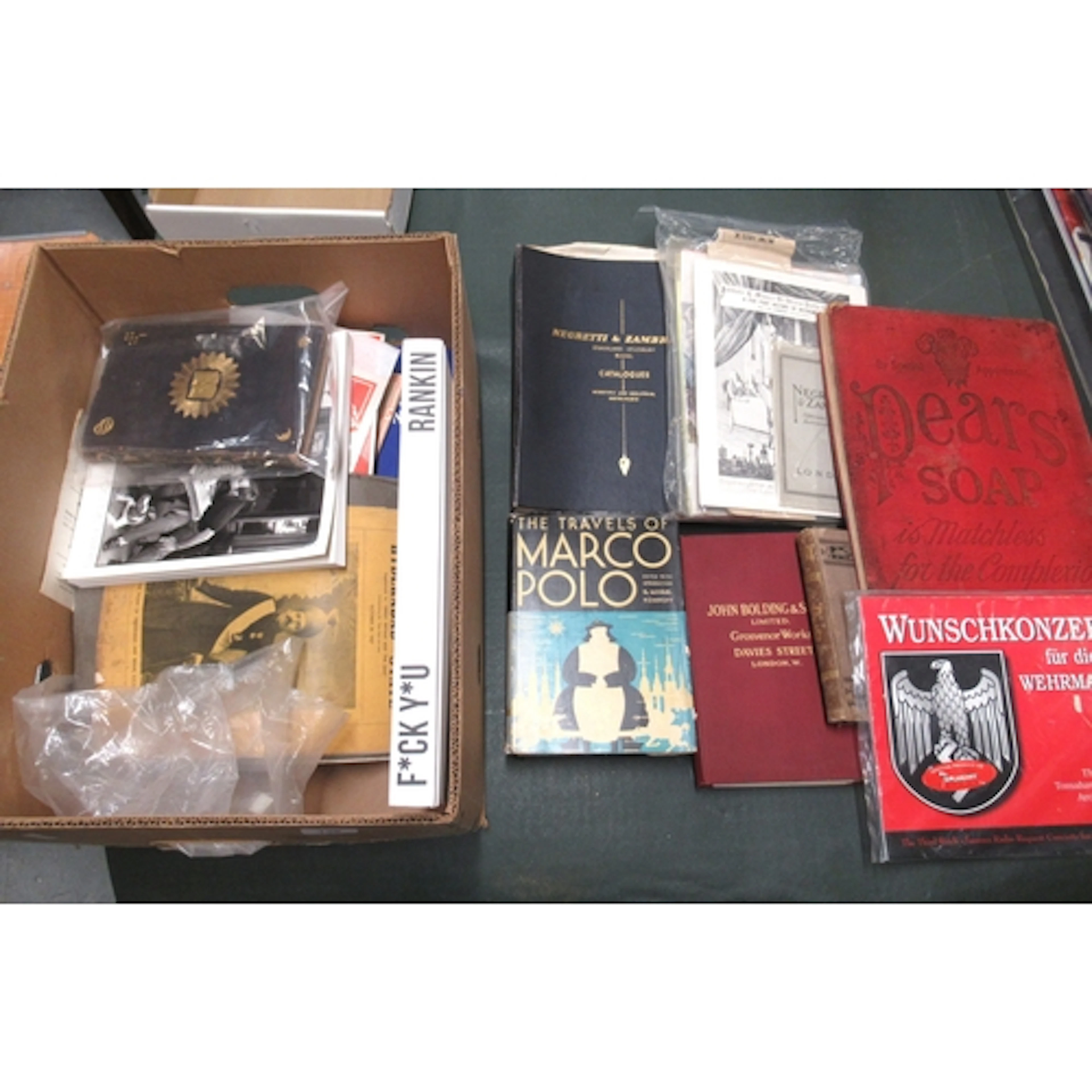 Quantity of various ephemera and books, including Negretti a...