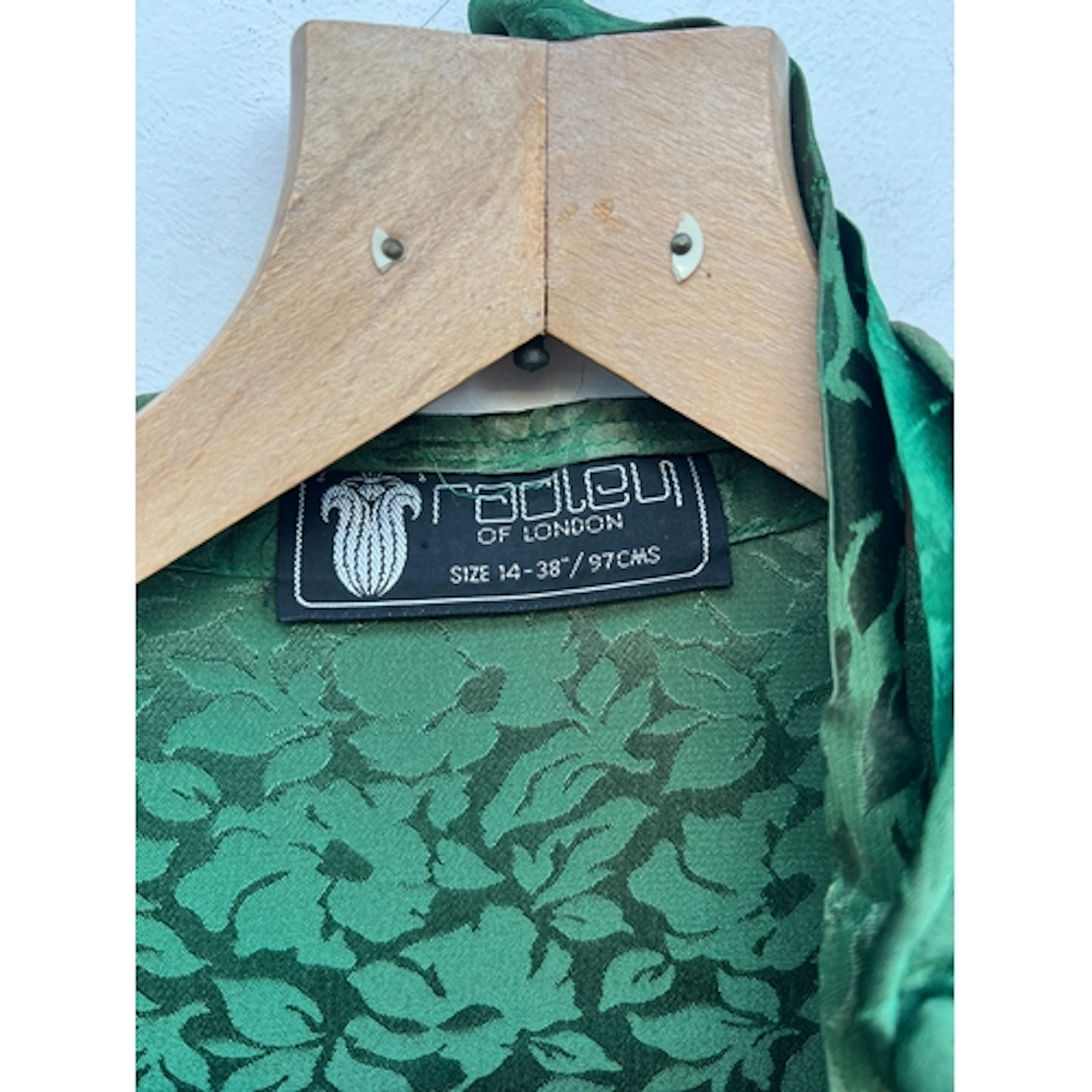A vintage Radley of London green shift dress with belt, size...