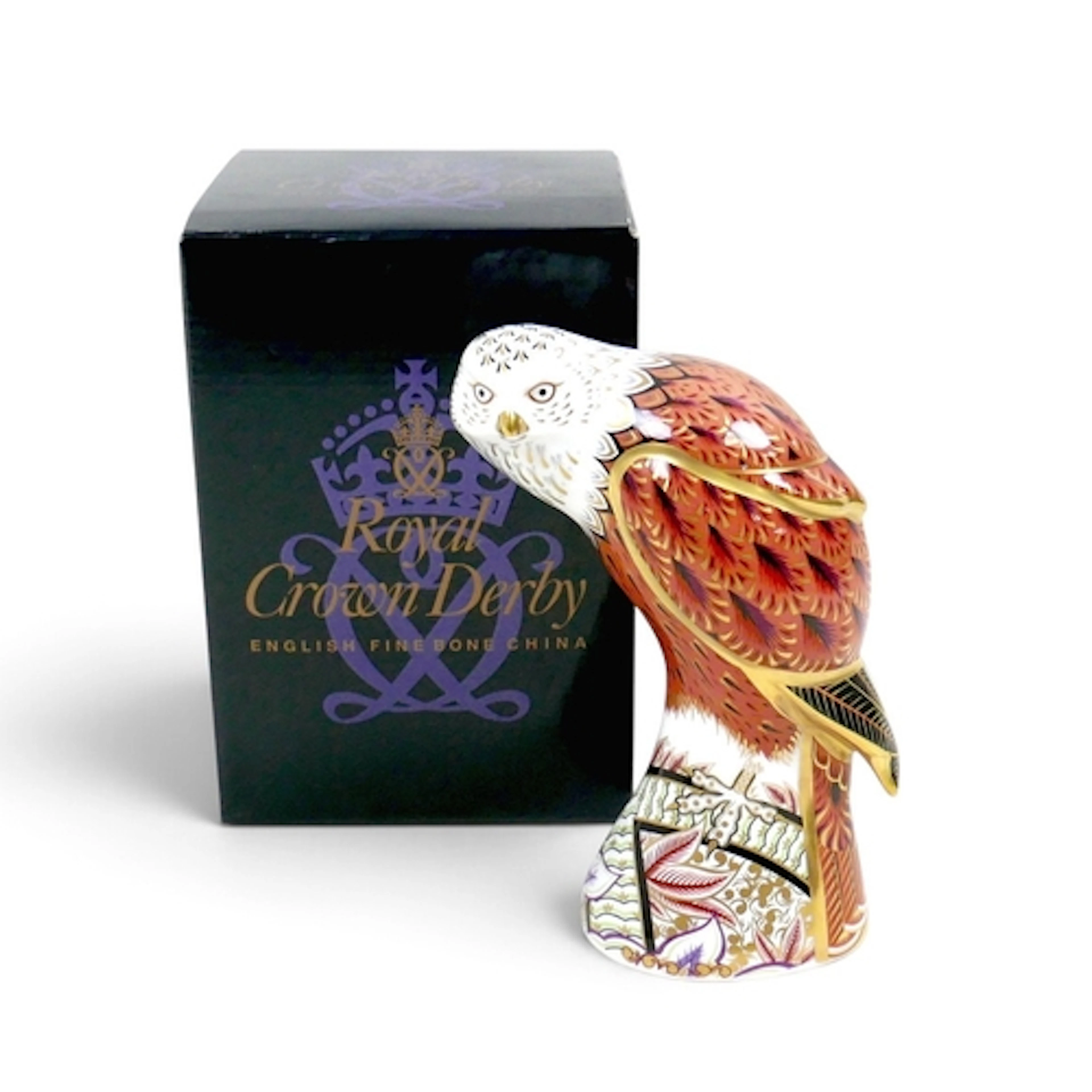 A ROYAL CROWN DERBY RED KITE PAPERWEIGHT. 17.5cm high, with ...