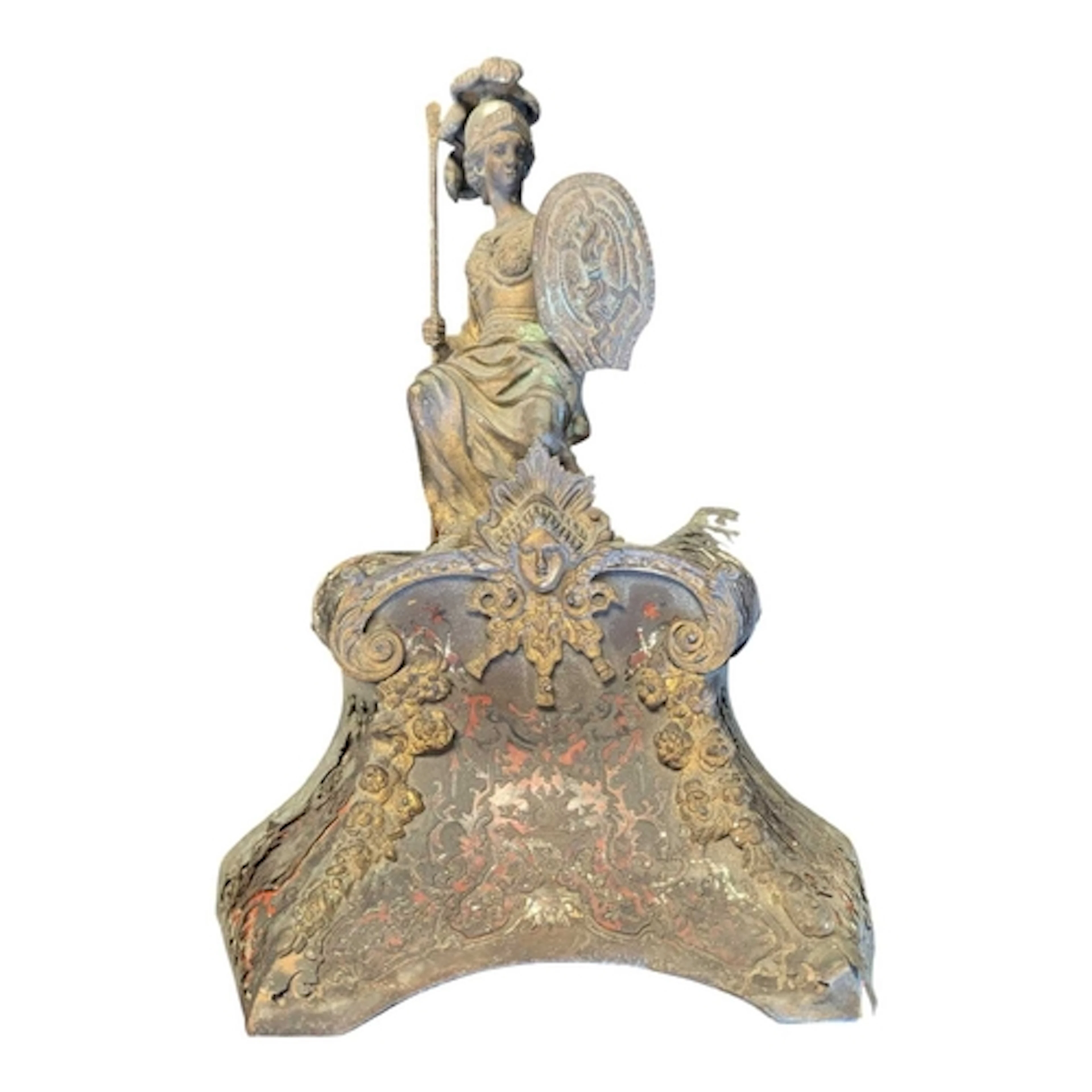 19th century French gilt metal and Boulle type marquetry clo...