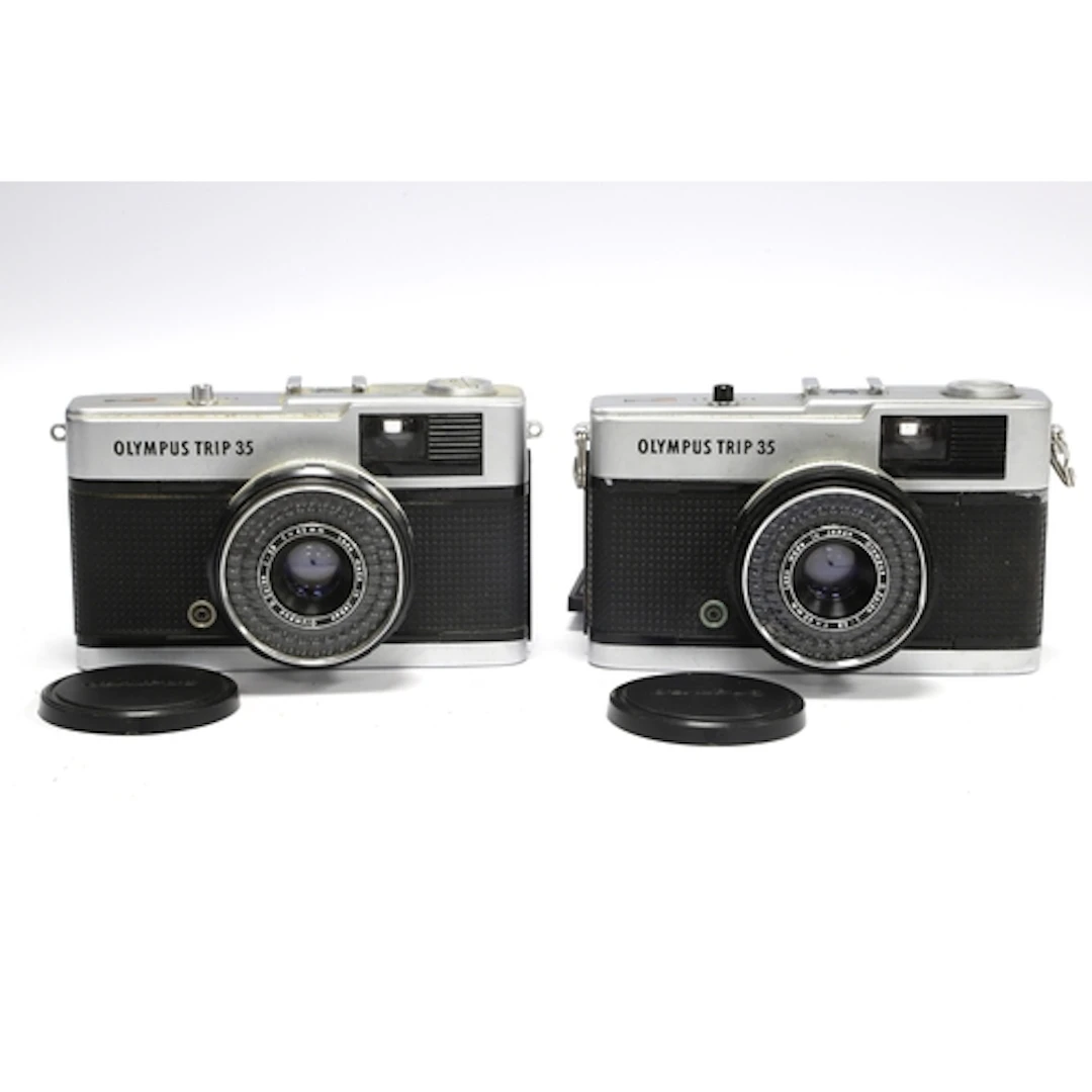 Two Olympus Trip 35 Film Cameras both with 40mm f/2.8 lenses...