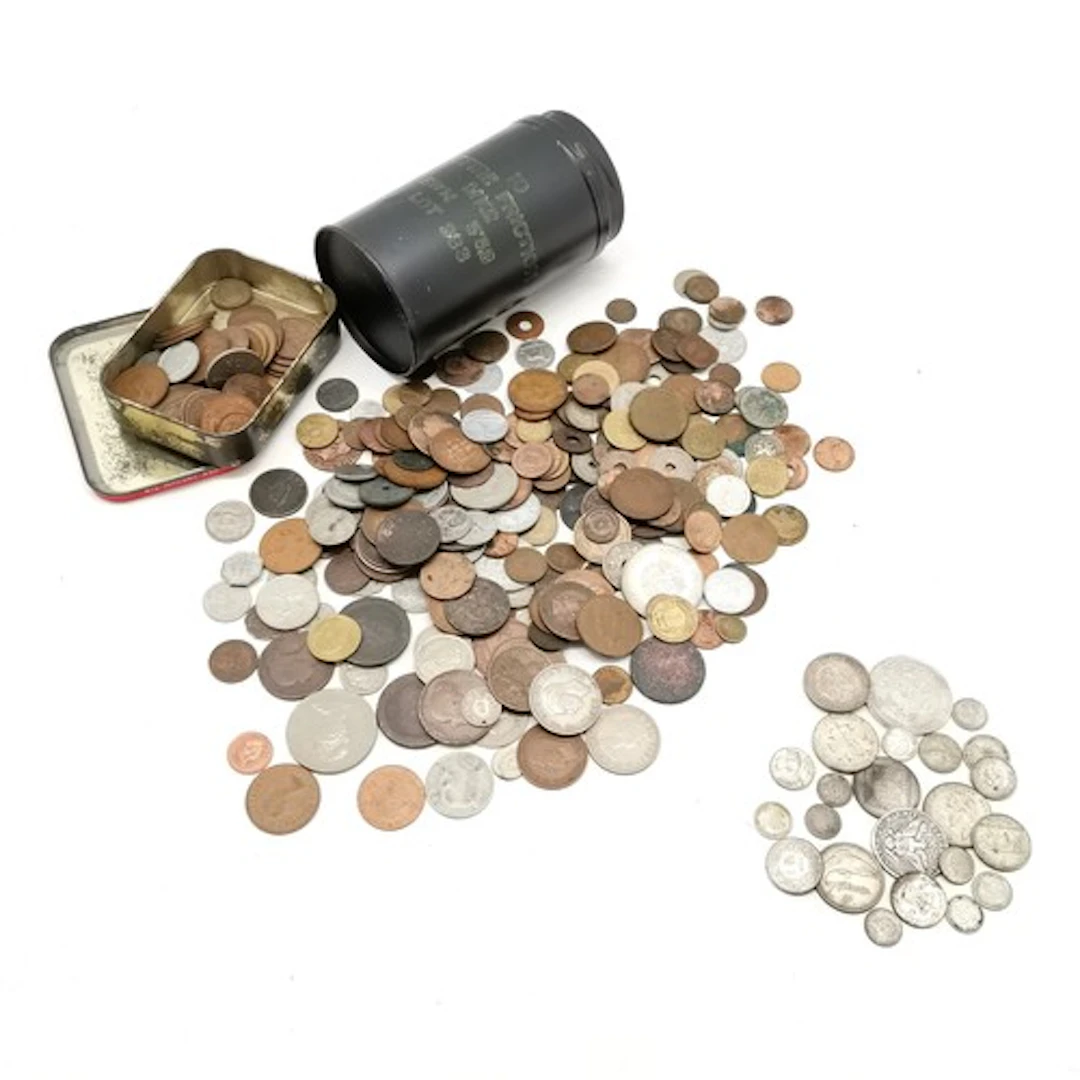 Qty of world coins inc antique & silver etc