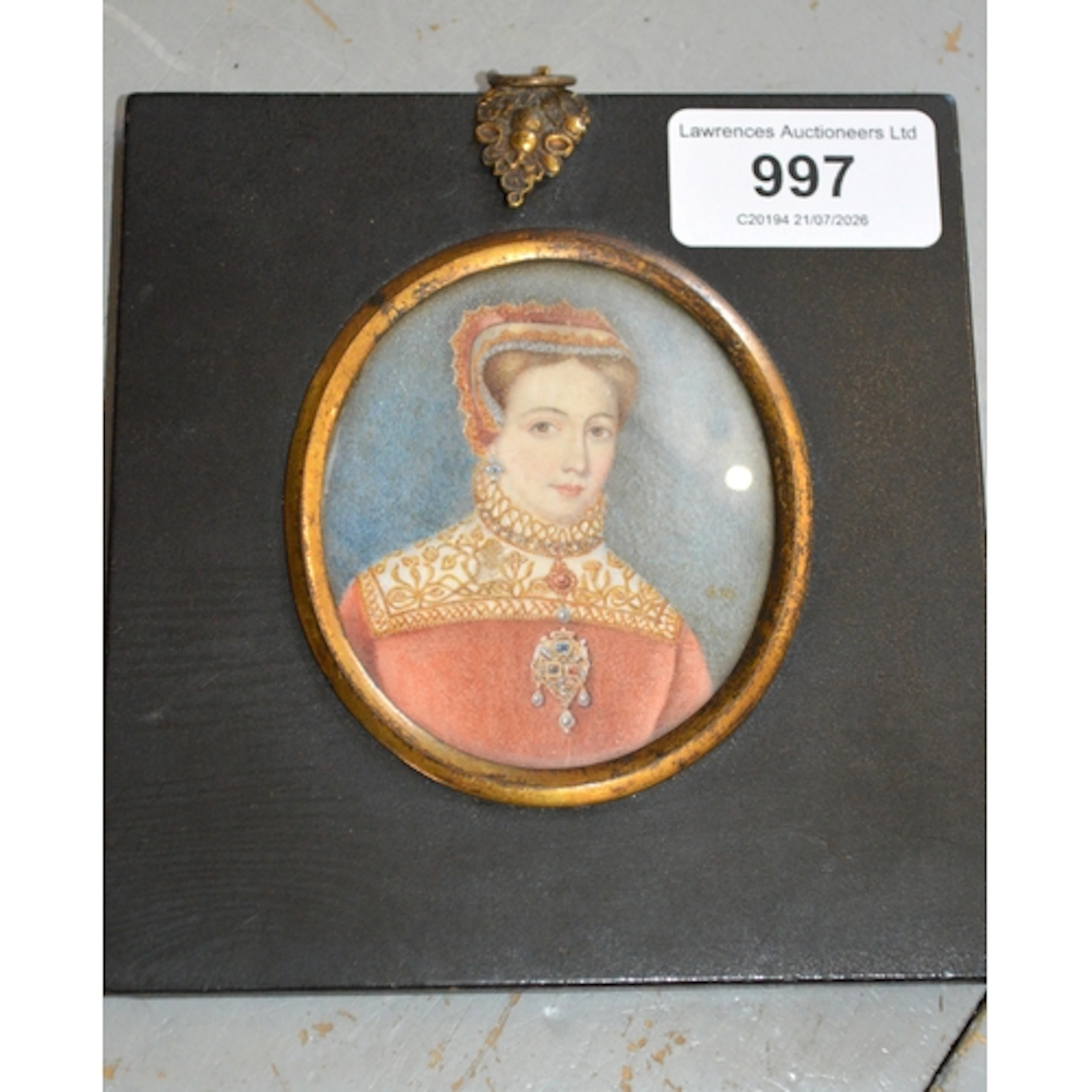 Attributed to George Moser (1704-83), watercolour, portrait ...