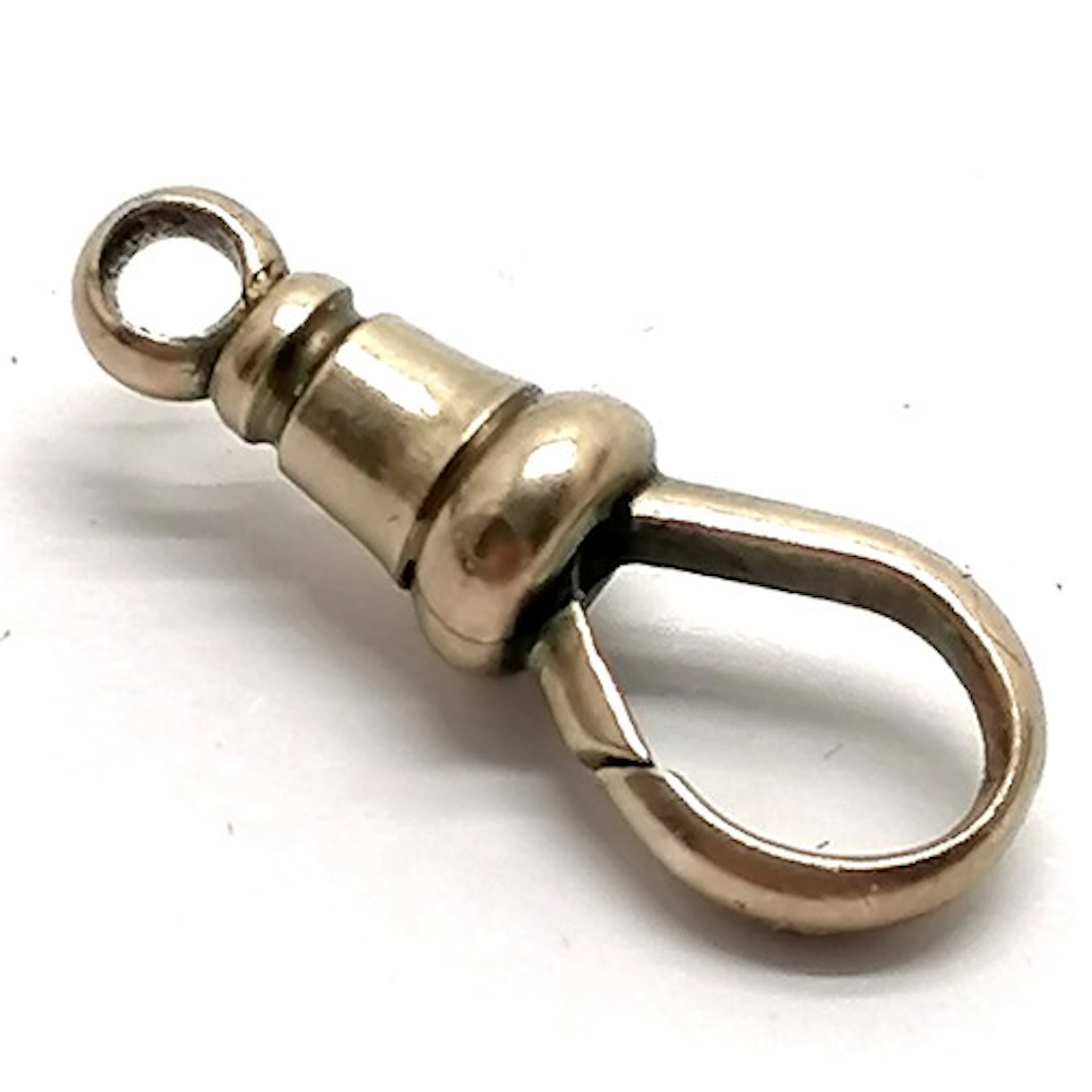 Antique unmarked (touch tests as) gold dog clip clasp - 1.5c...