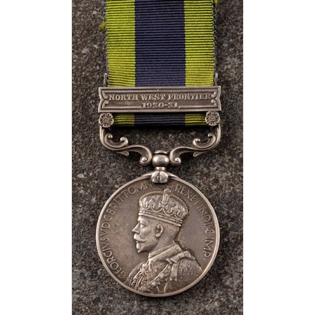 A KGV India General Service Medal with North West Frontier 1...