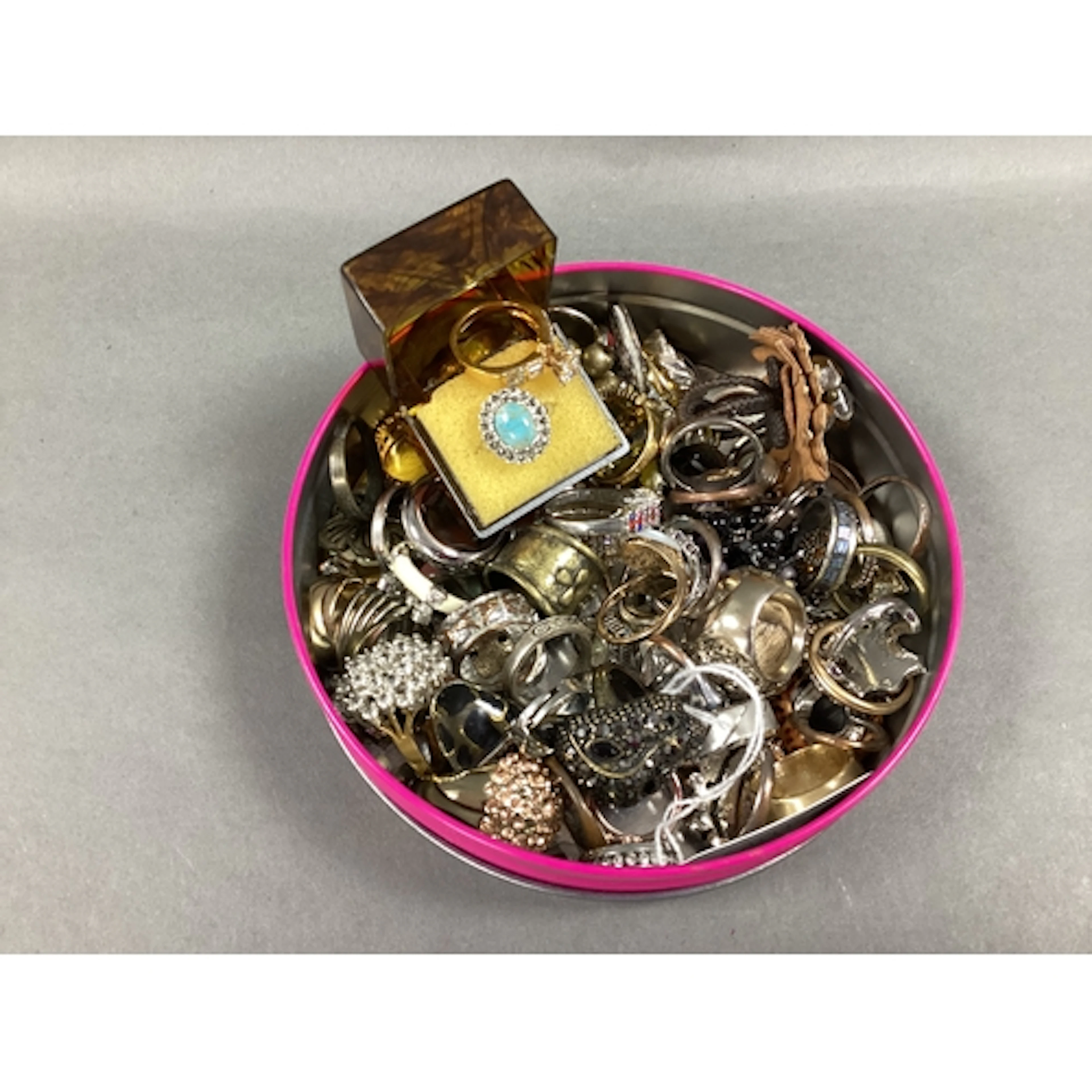A Collection of Assorted Modern Costume Dress Rings.