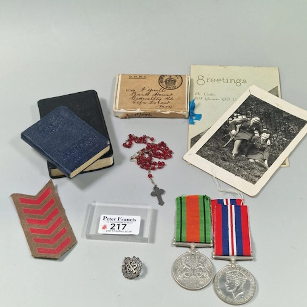 WW2 British medal group and ephemera relating to Mrs J. Quil...