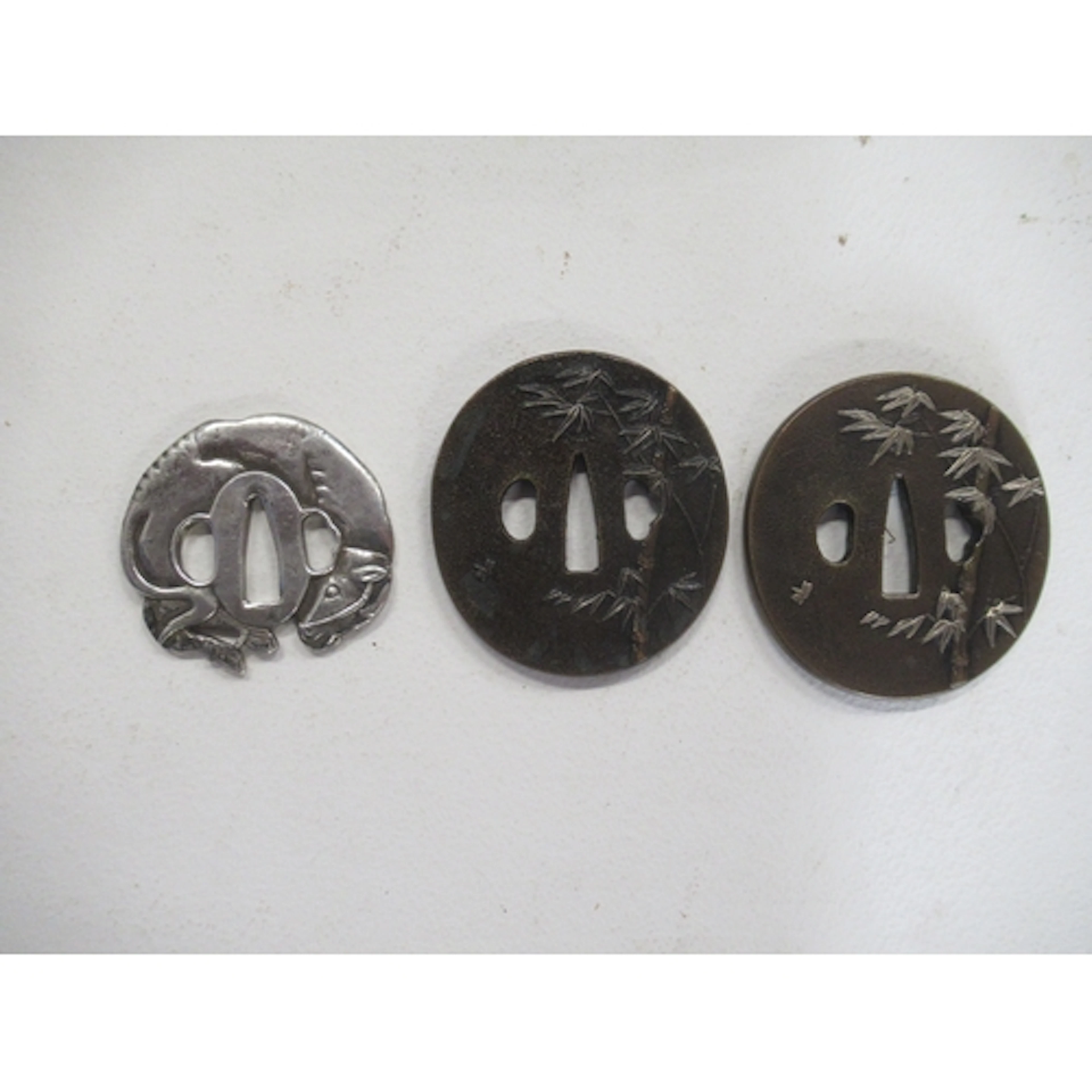 Three Japanese Meiji Tsuba sword guards