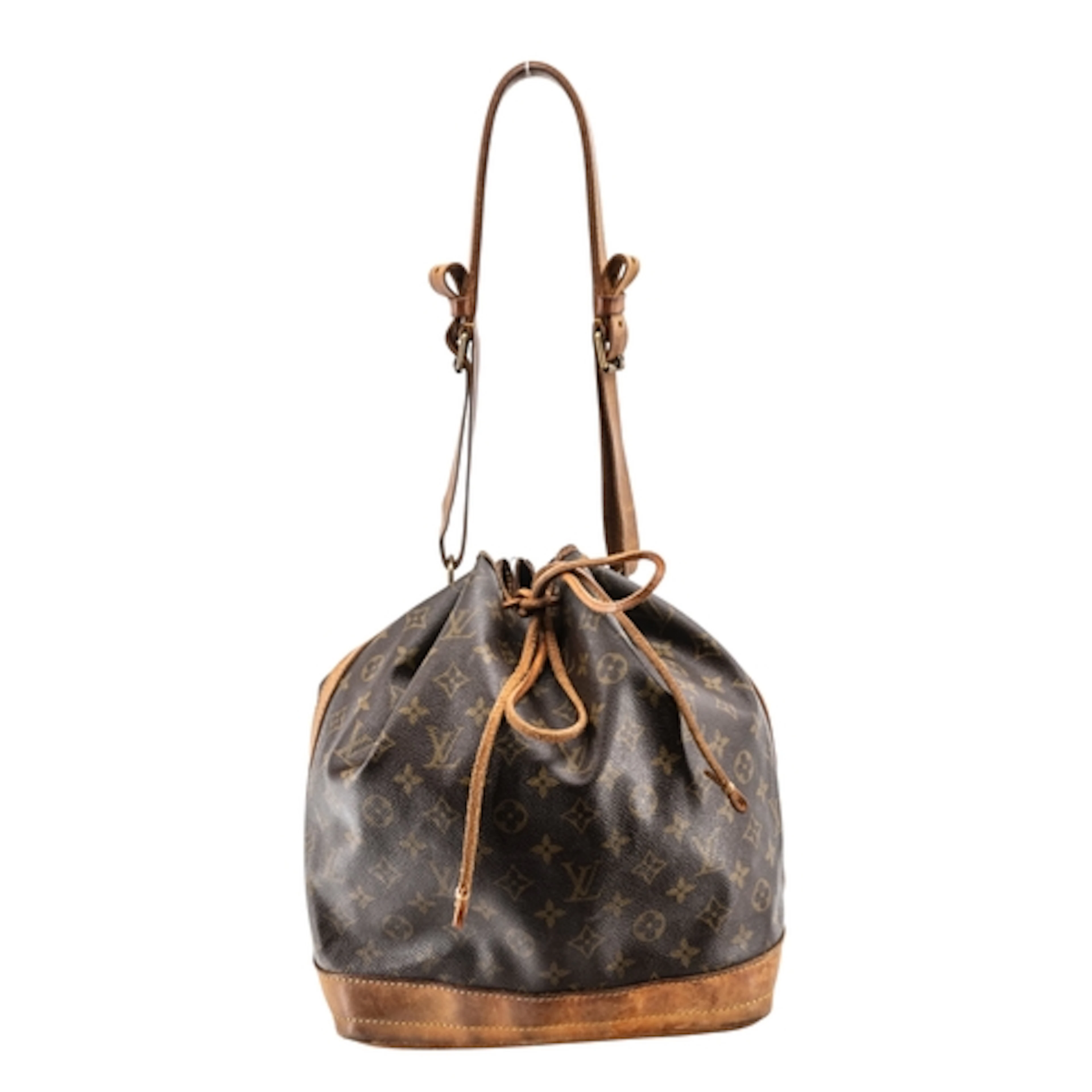 VINTAGE LOUIS VUITTON NOE DRAWCORD LEATHER BUCKET BAG Bough...