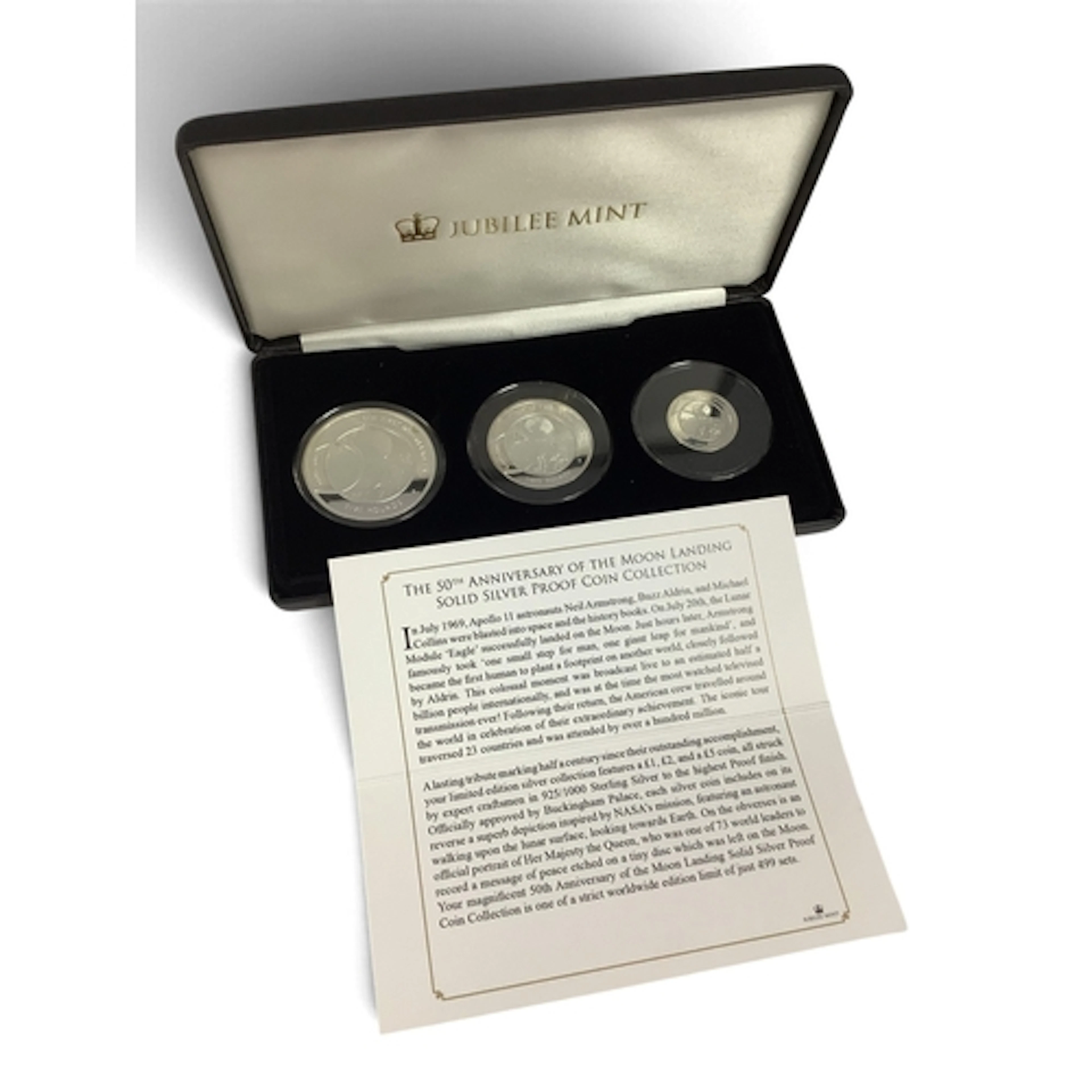 2019 Alderney 50th Anniversary Of The Moon Landing Silver Pr...