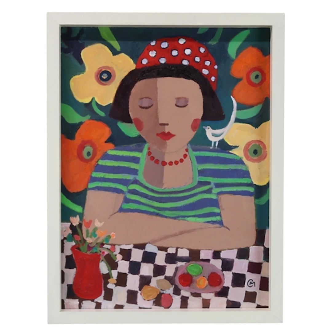 CATRIONA MILLAR (SCOTTISH CONTEMPORARY) LADYBIRD Oil on b...