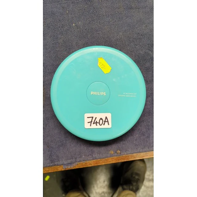 Philips AX2503 portable CD player in turquoise plastic, with...