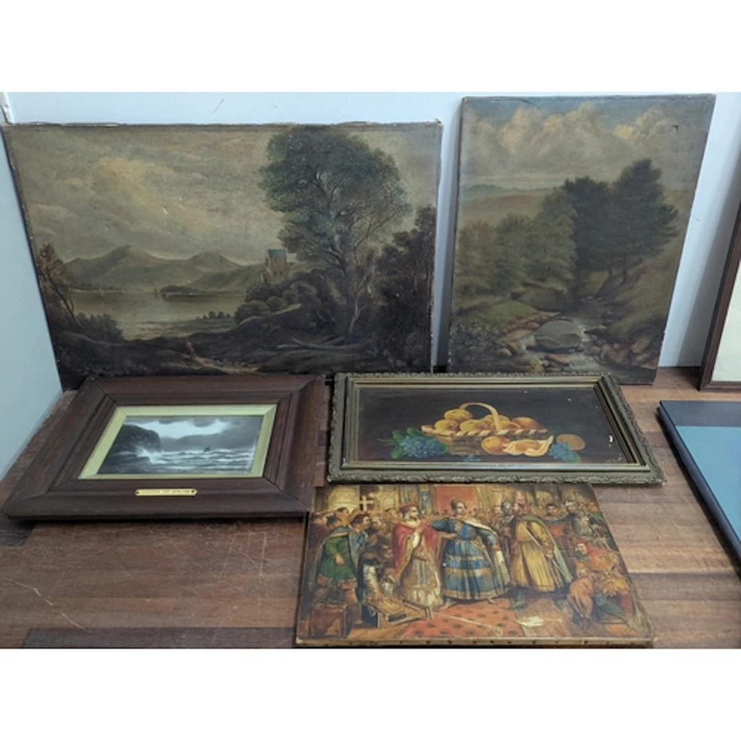 19th century paintings to include an allegorical scene, oil ...