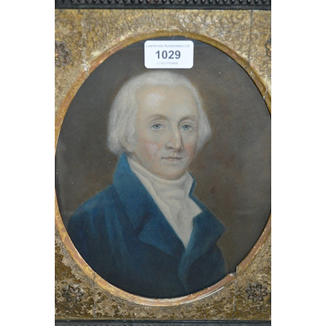 18th / 19th Century watercolour, portrait of a gentleman, ov...