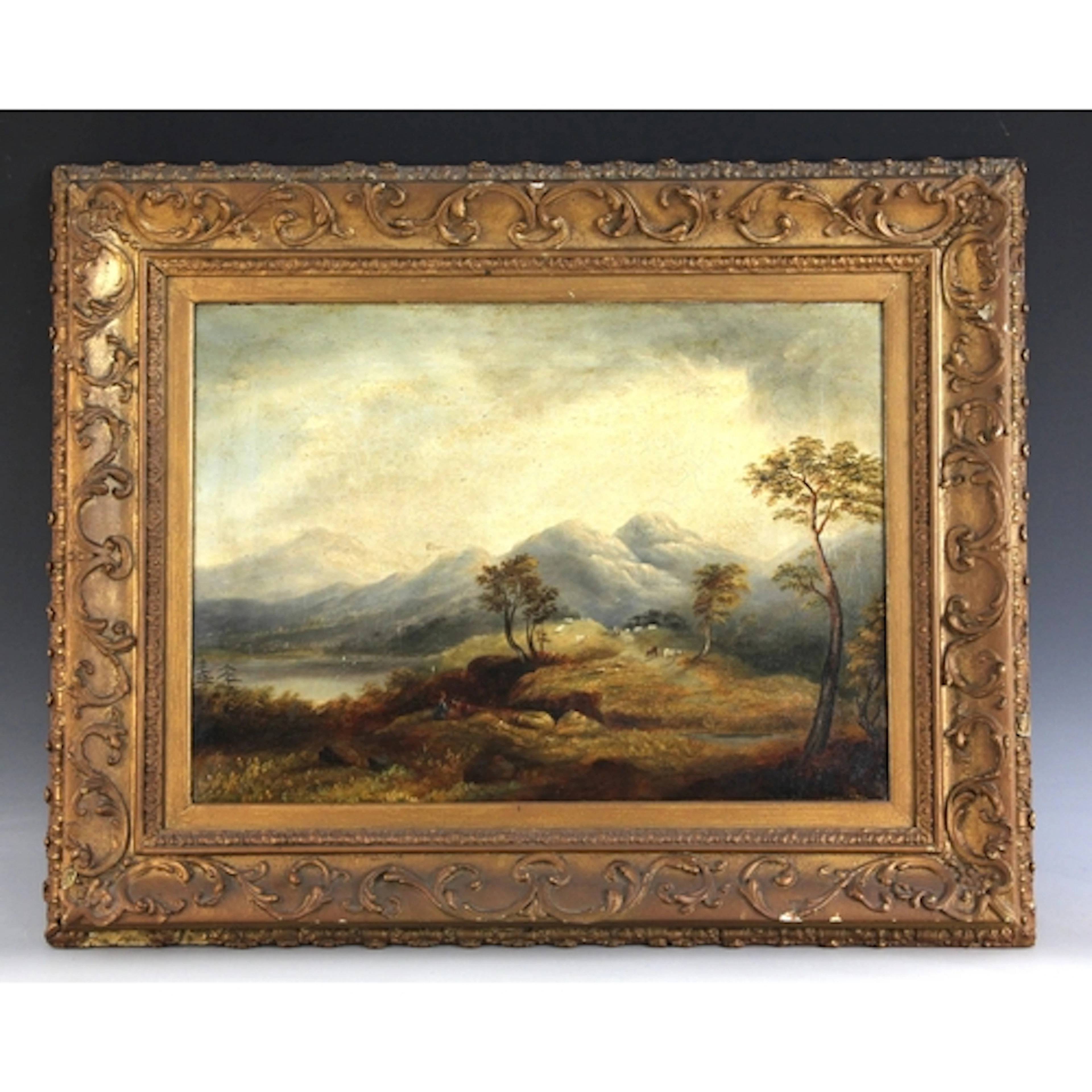 English School (19th century), A shepherd and shepherdess ...
