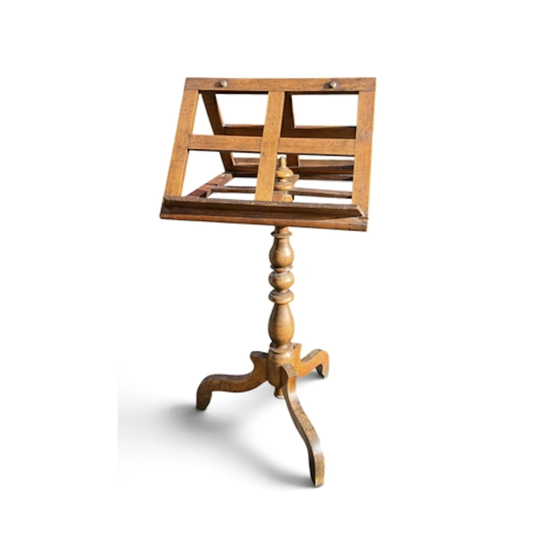 A LATE VICTORIAN OAK DUET STAND 53cm x 47cm 104cm...