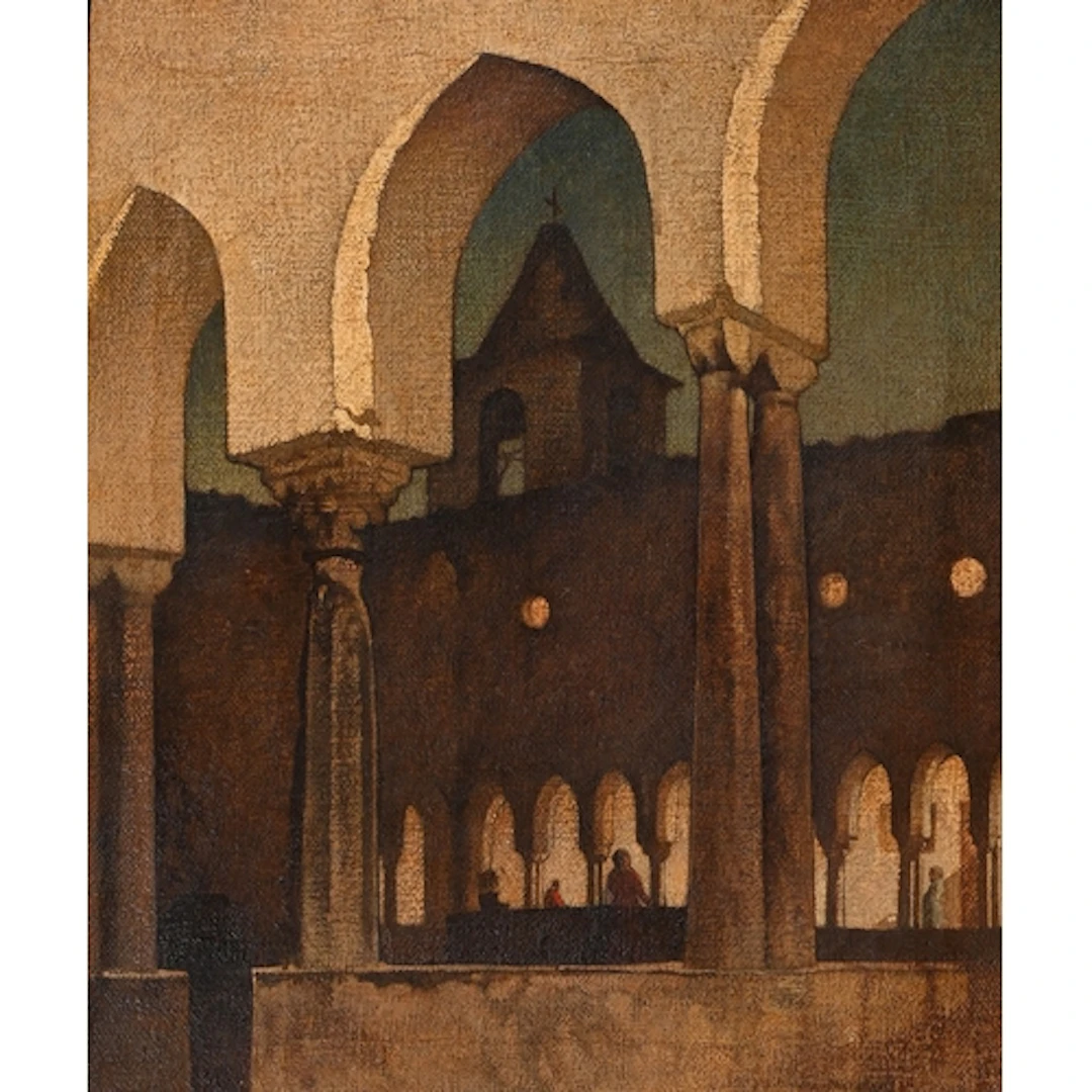 †Bertram Nicholls (1883-1974) – Cloisters at Amalfi, Evening...