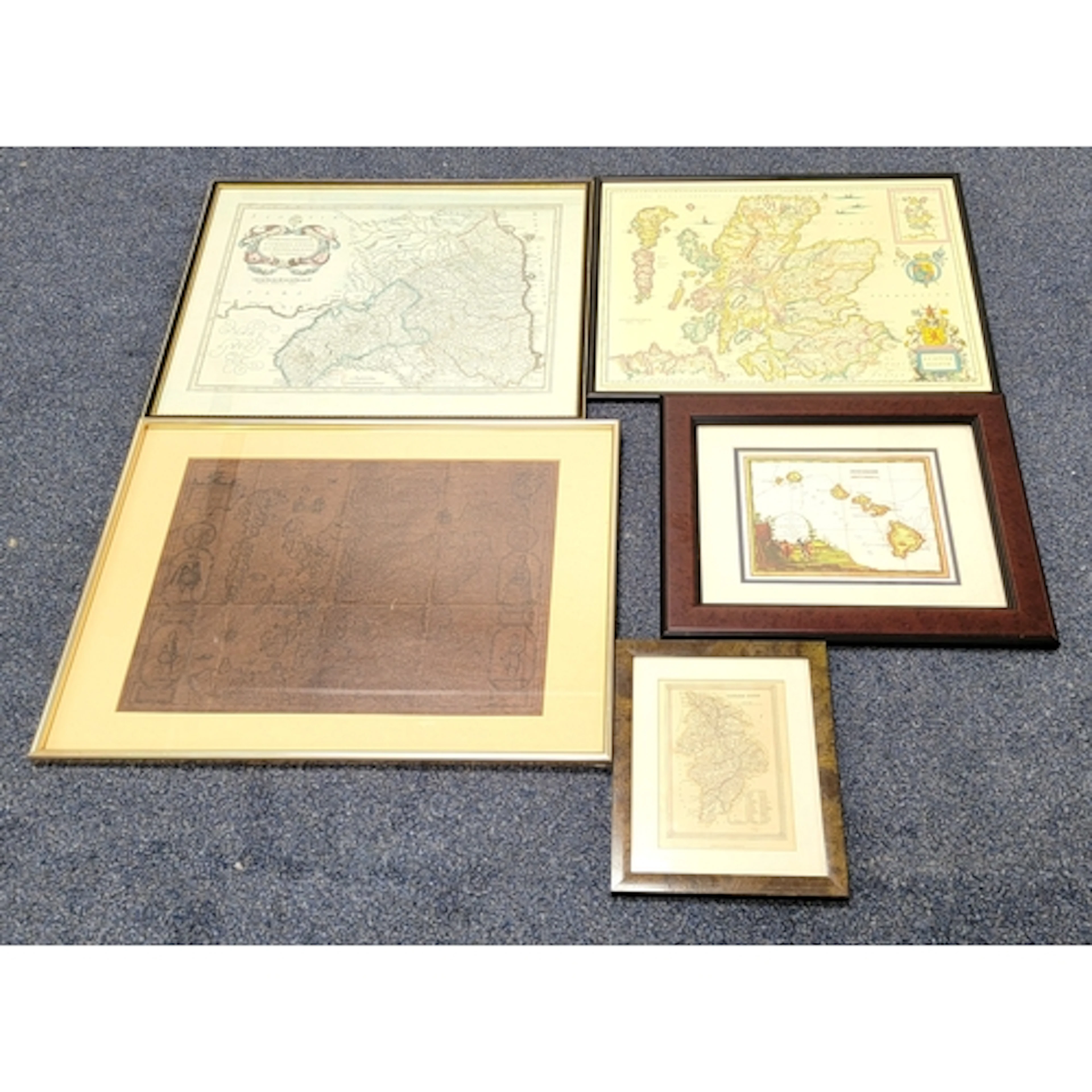 SELECTION OF VARIOUS MAPS Including The Kingdome of Scotland...