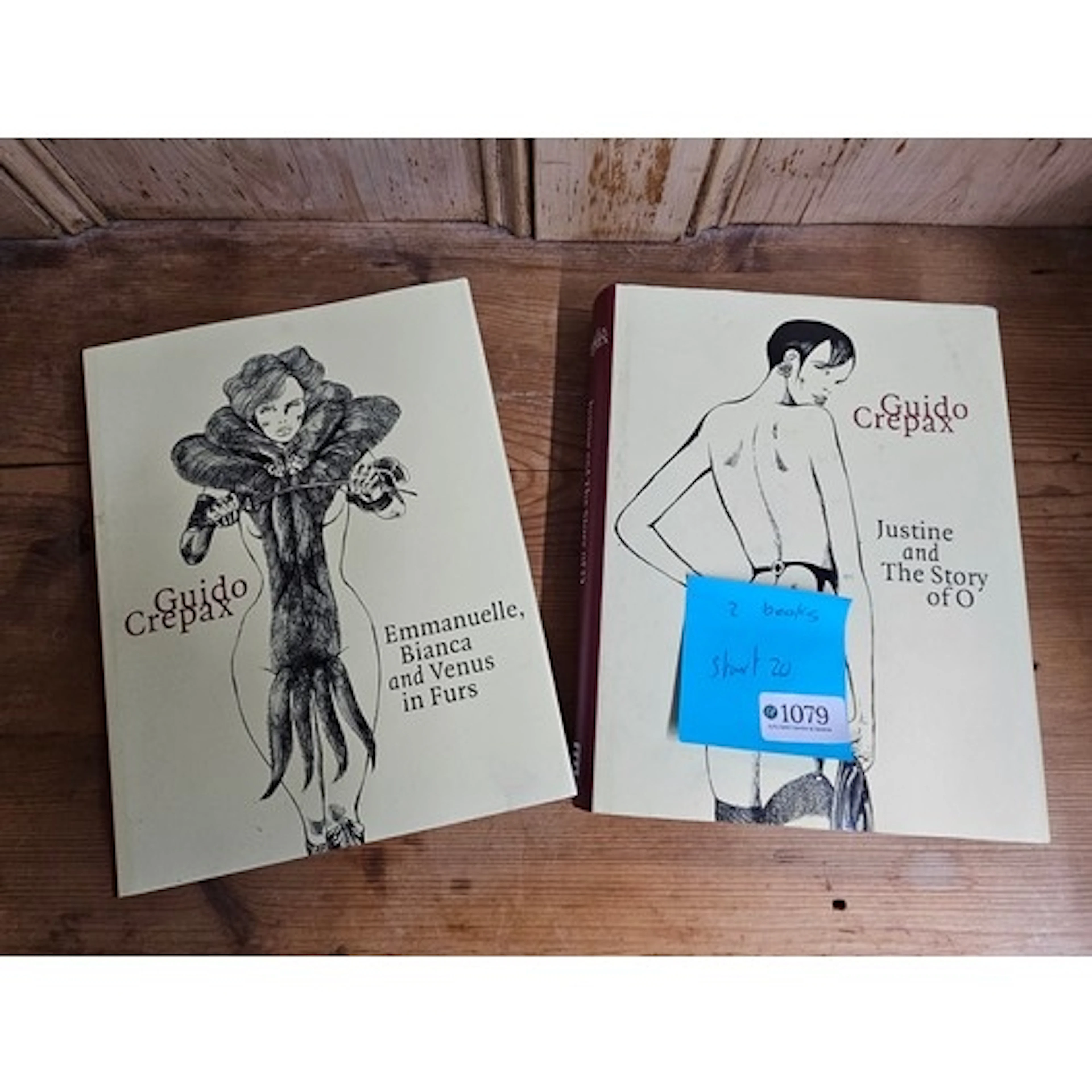 x2 adult hardback books by Guido Crepax 'Justine and The Sto...