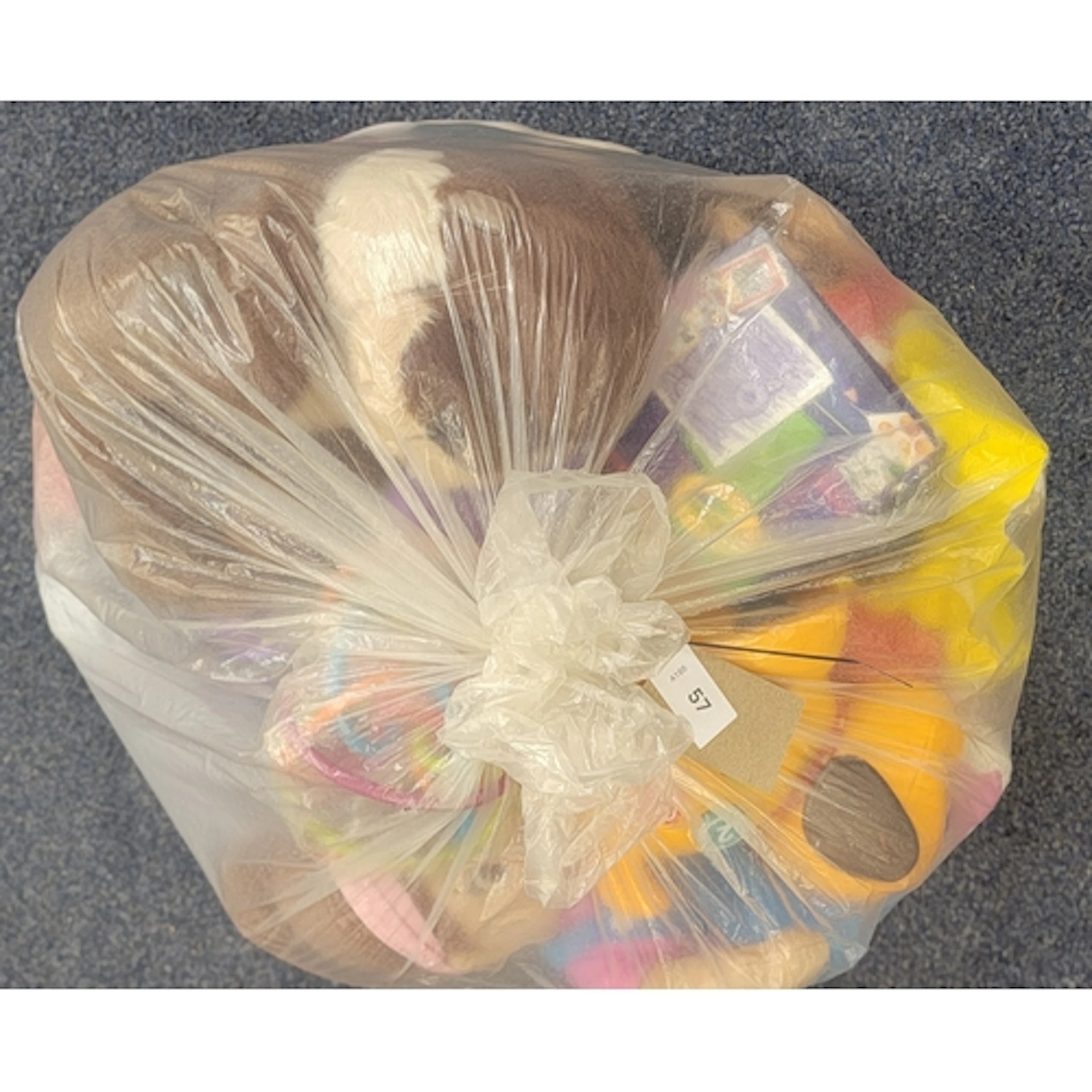 ONE BAG OF KIDS TOYS AND GAMES including cuddly toys, dolls,...
