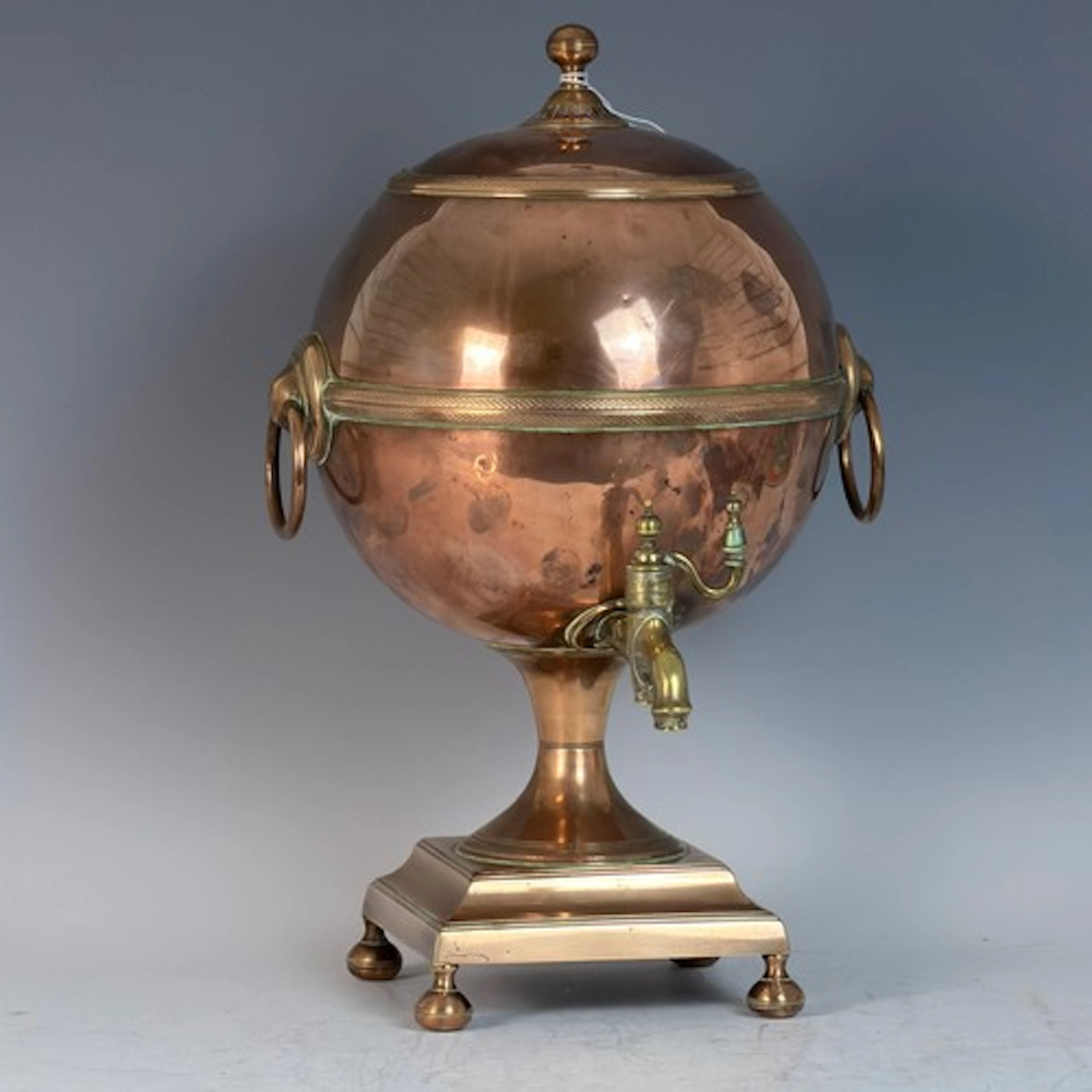 Antique copper Samovar, circa early 19th century, raised on ...