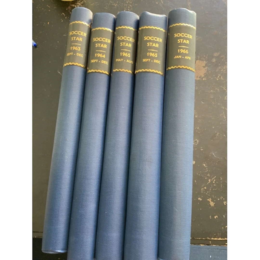 Soccer Star Football Magazines: 5 bound volumes each holding...