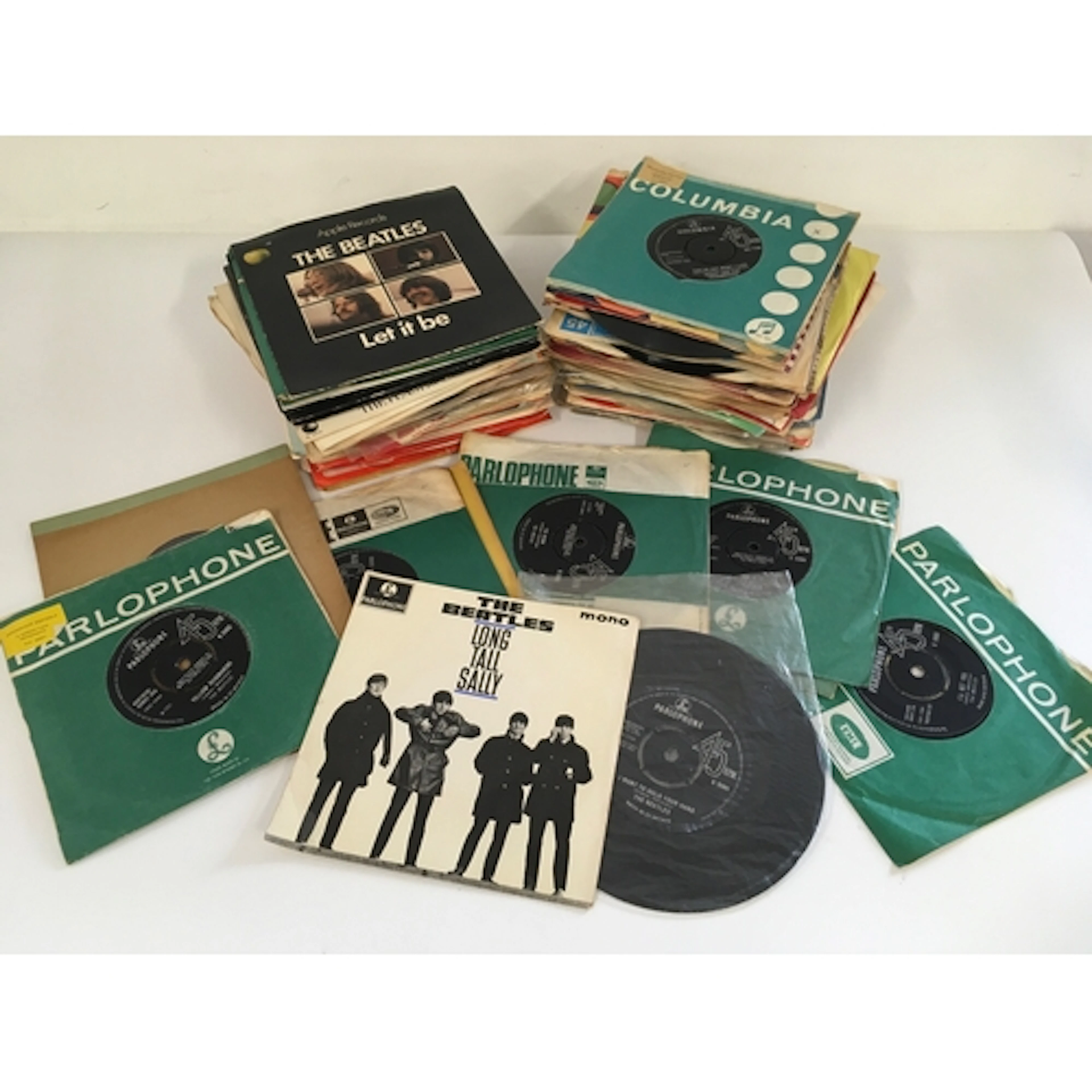 A collection of 7" singles and EPs by various artists includ...