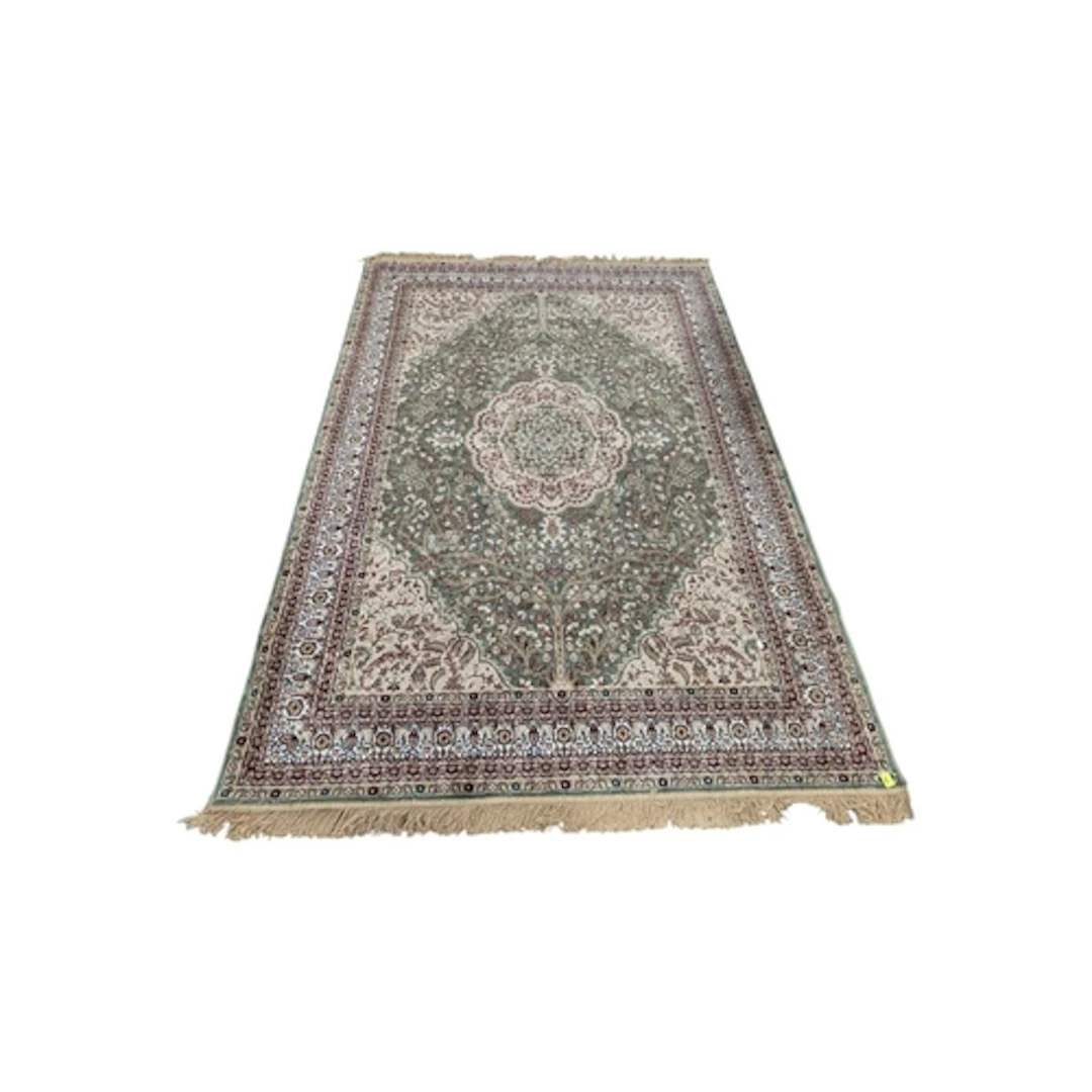A contemporary Sarook Kashan part silk machine woven carpet ...