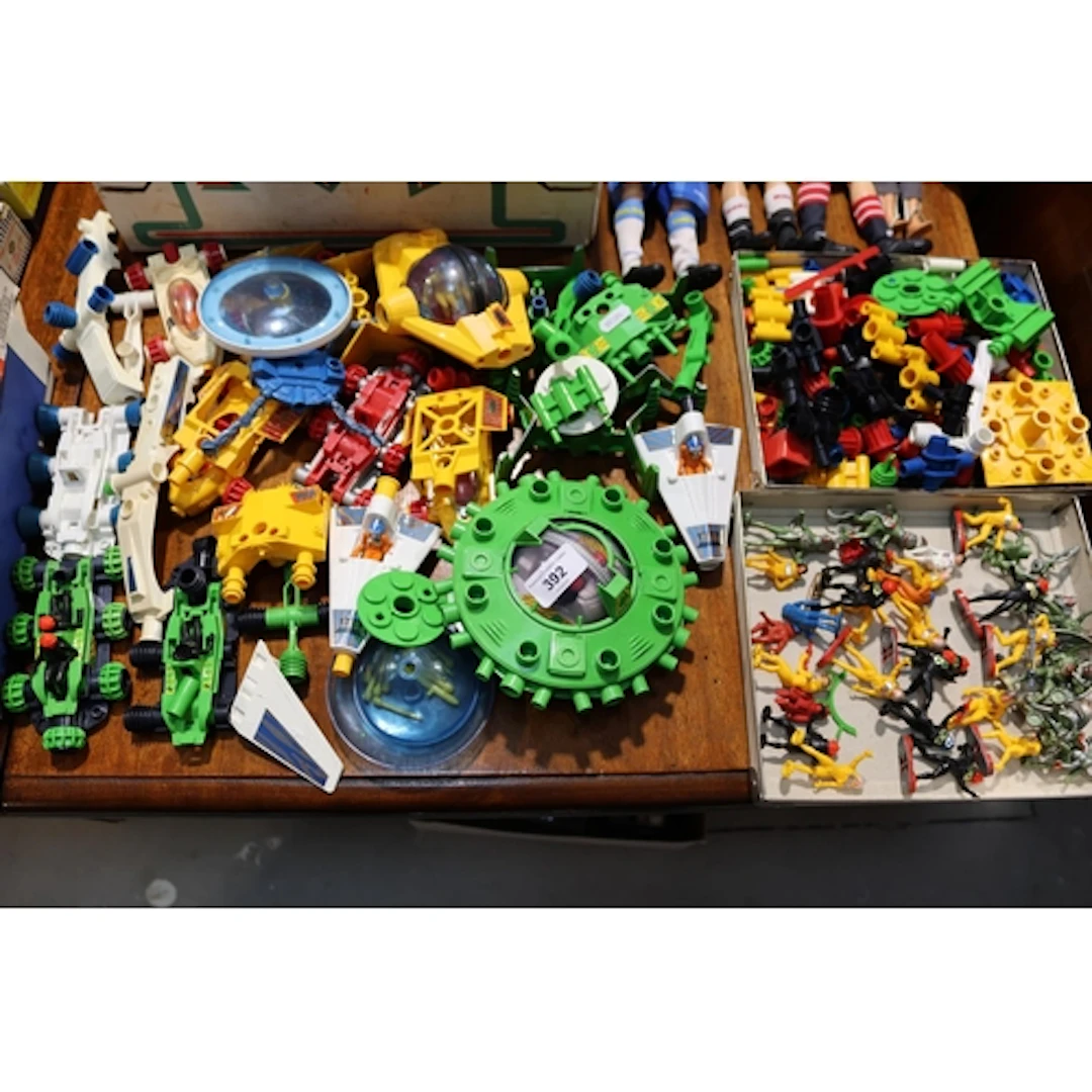 Vintage Britains Star Raiders and Space range plastic toys.