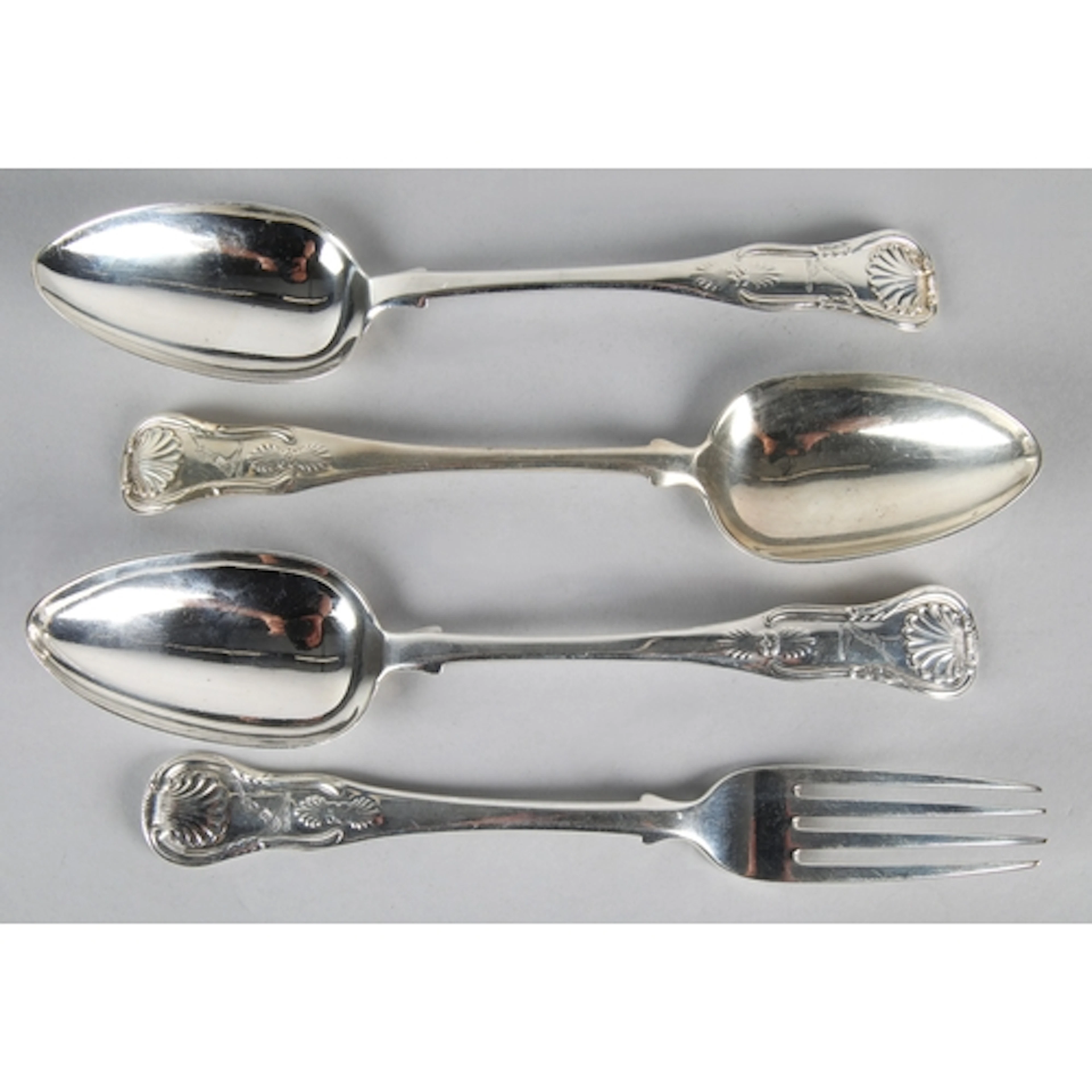 Scottish Georgian silver kings pattern tablespoon and table ...