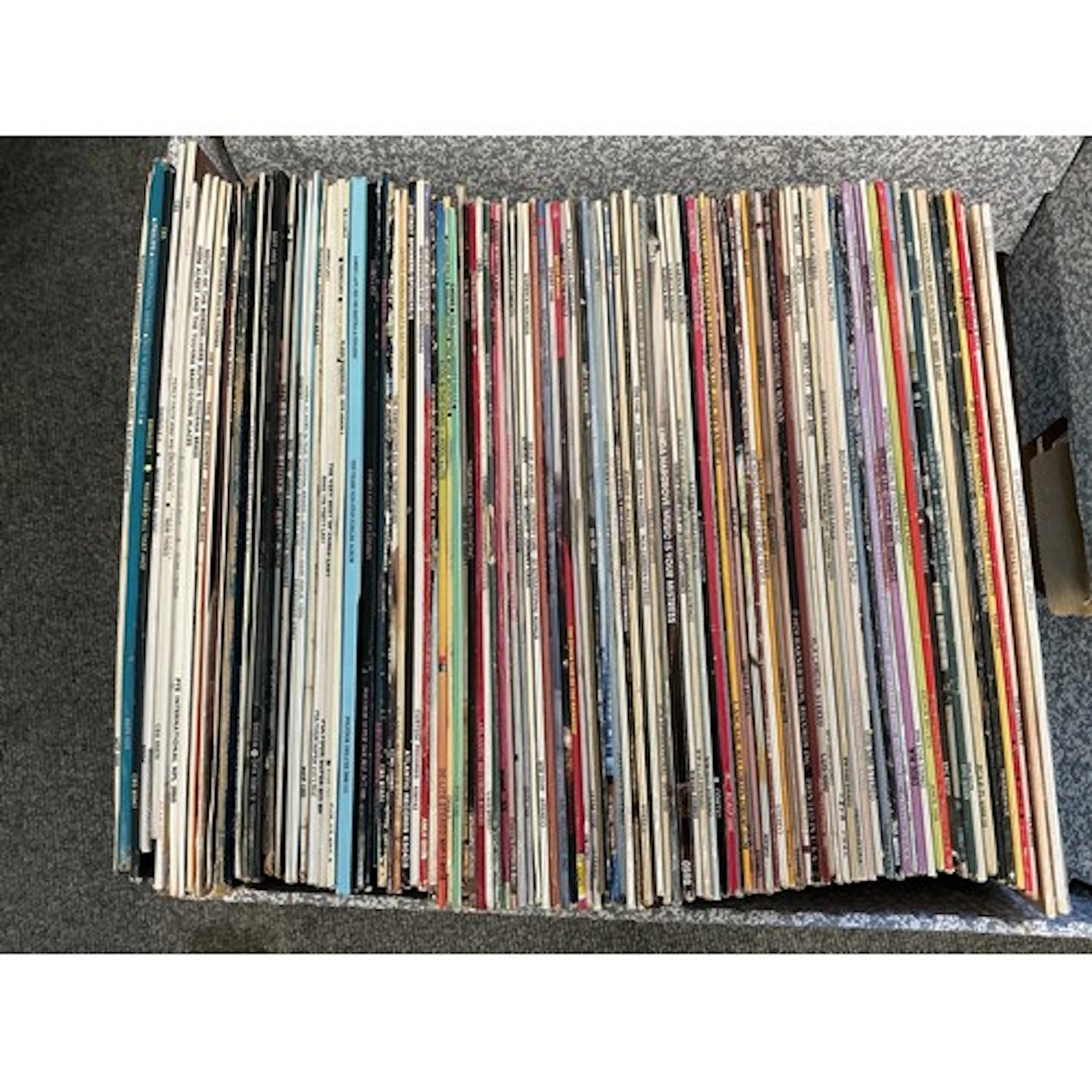 Two boxes of LPs and CDs by various artists including Elvis ...