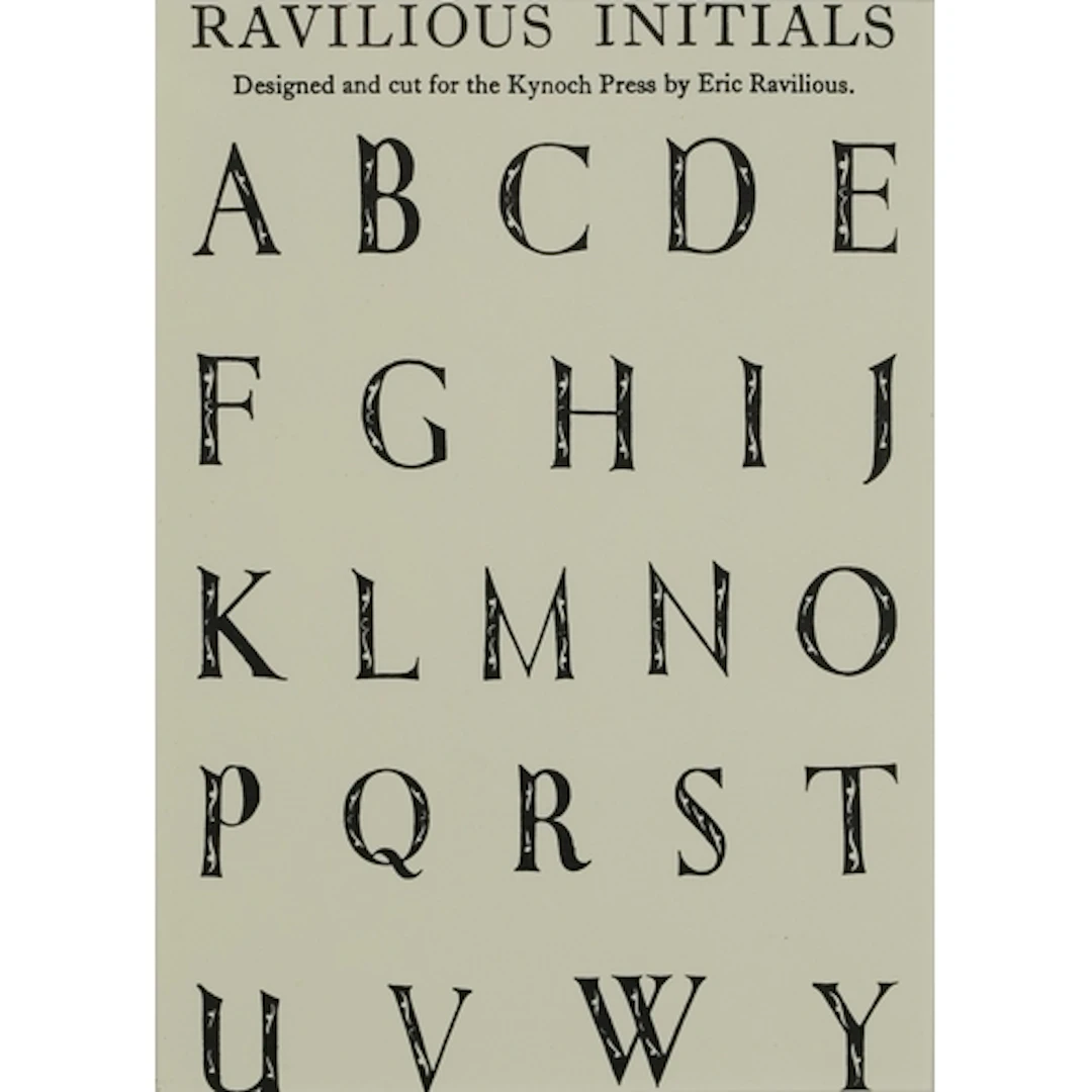 Eric Ravilious - Alphabet, print taken from the St. Brides n...