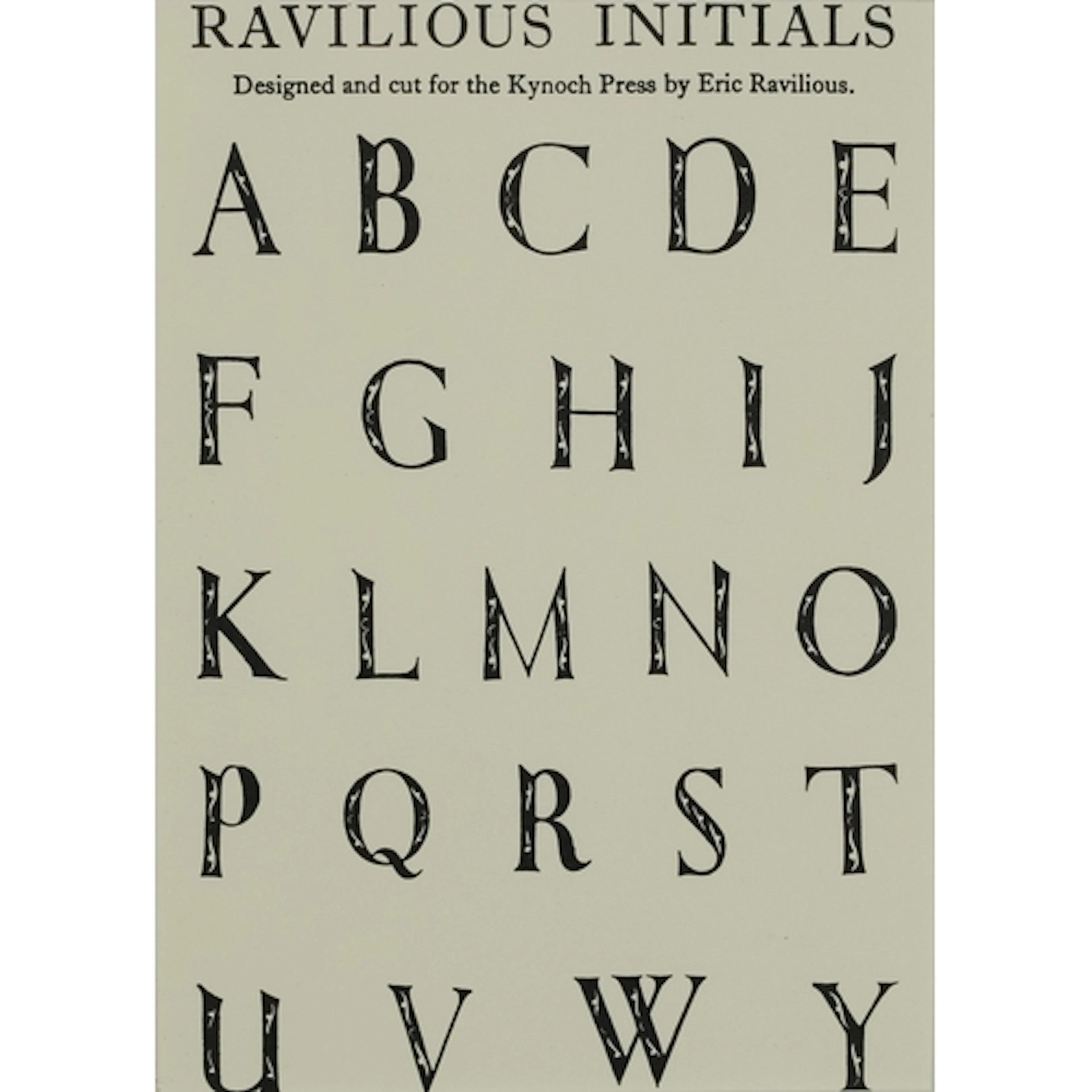 Eric Ravilious - Alphabet, print taken from the St. Brides n...