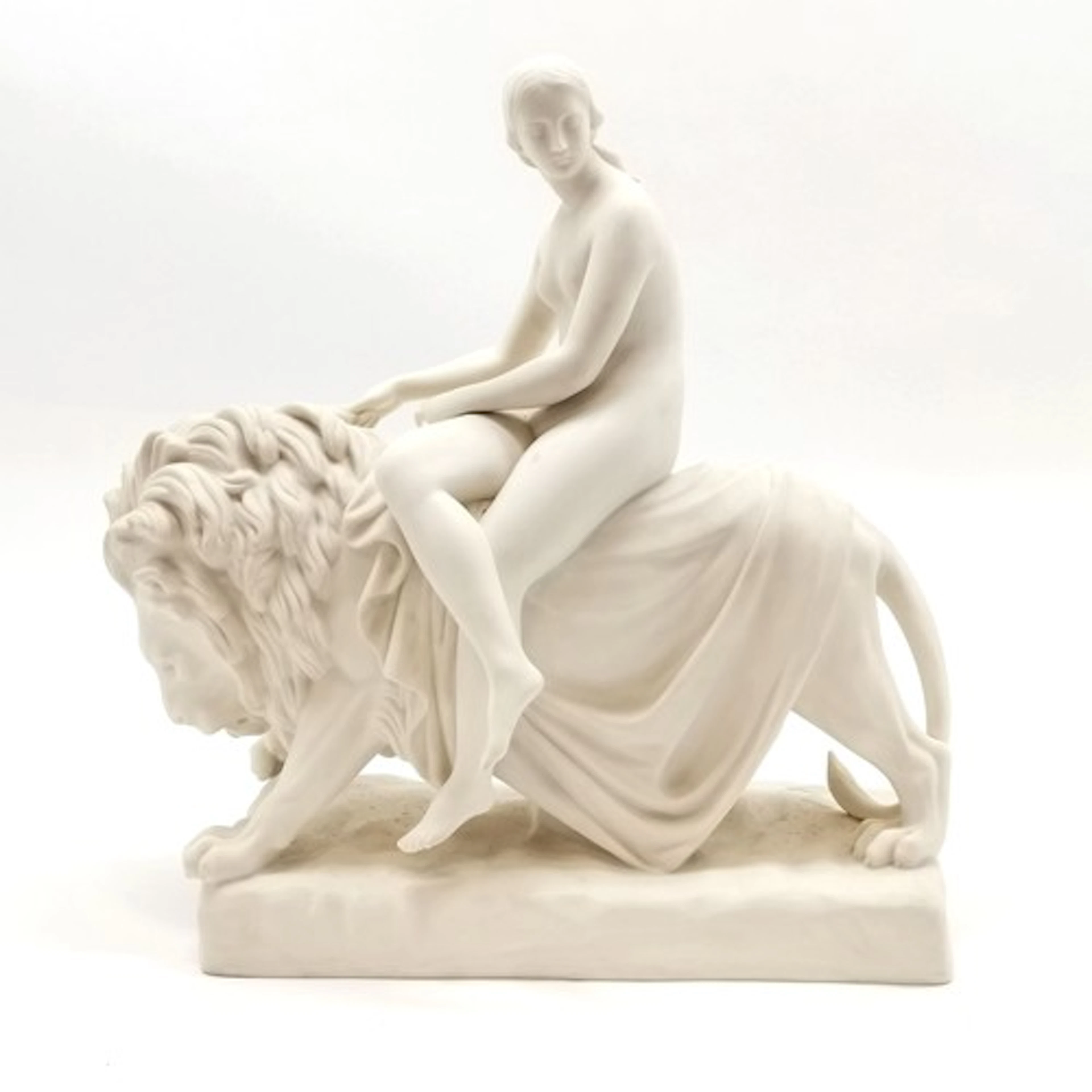 John Bell (1811–95) Minton parian ware model of 'Una and the...