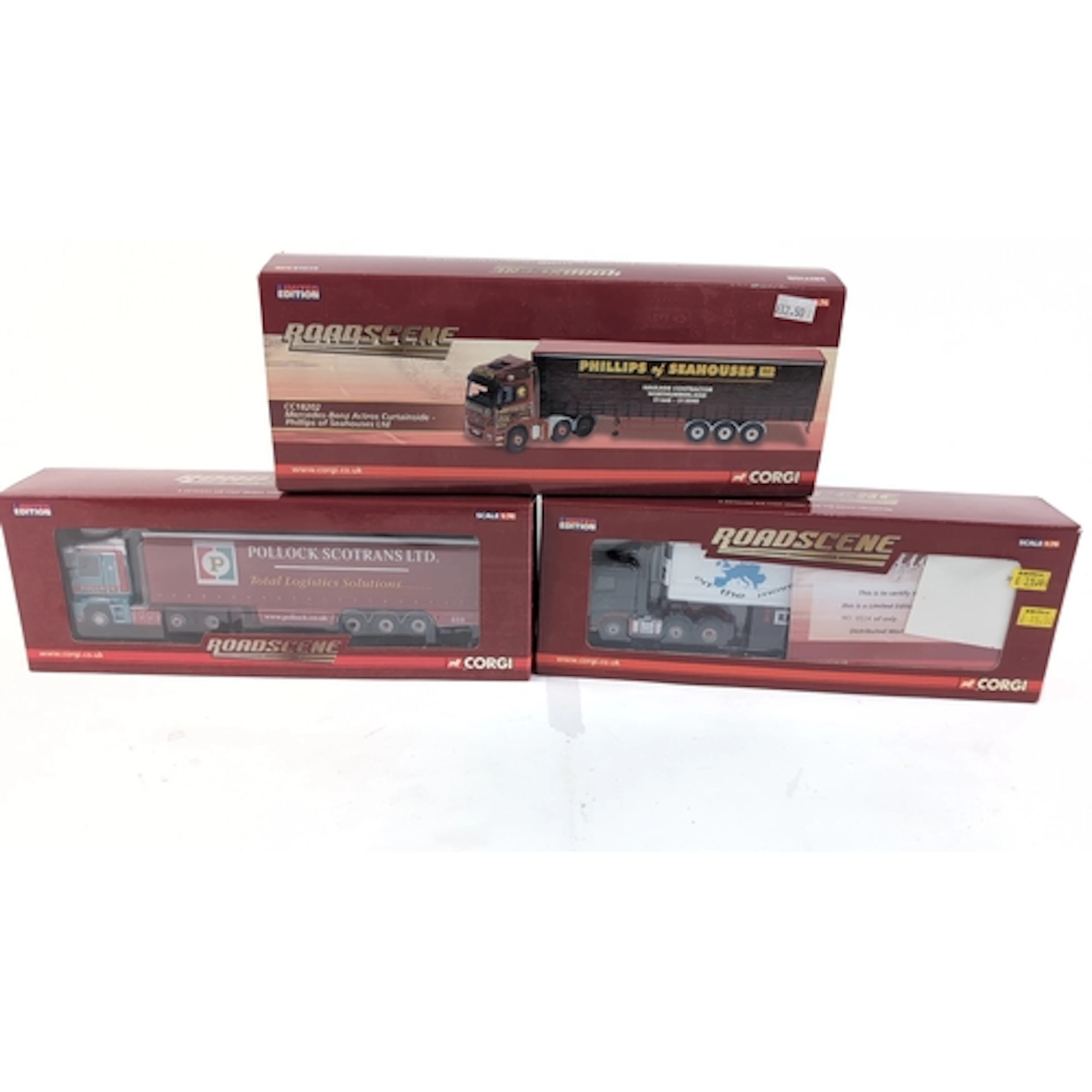 3 x Corgi Roadscene limited edition 1:76 scale die-cast arti...
