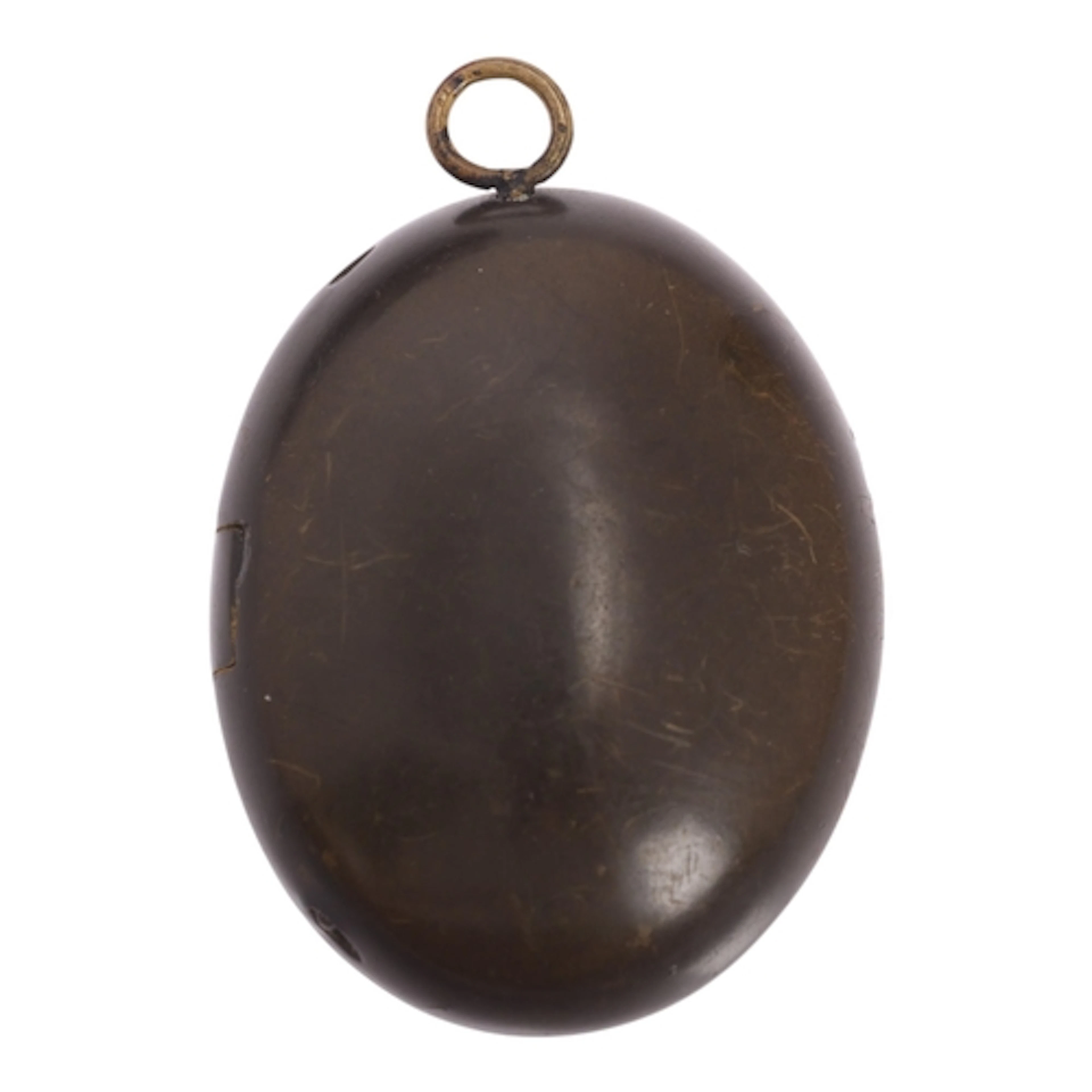 An Antique Victorian Gutta-Percha mourning locket pendant, c...