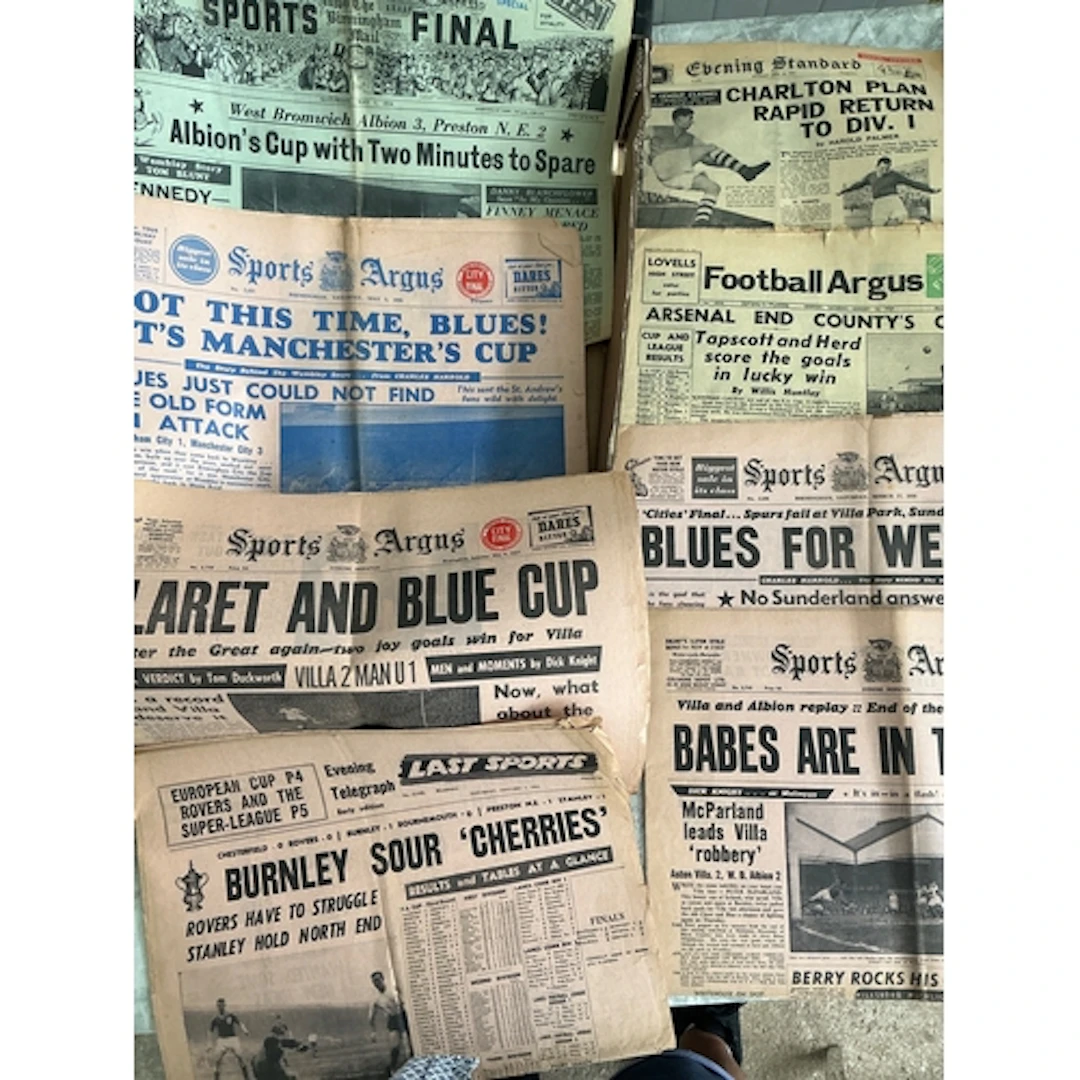 1940s + 1950s FA Cup Football Newspapers: Whole newspapers t...