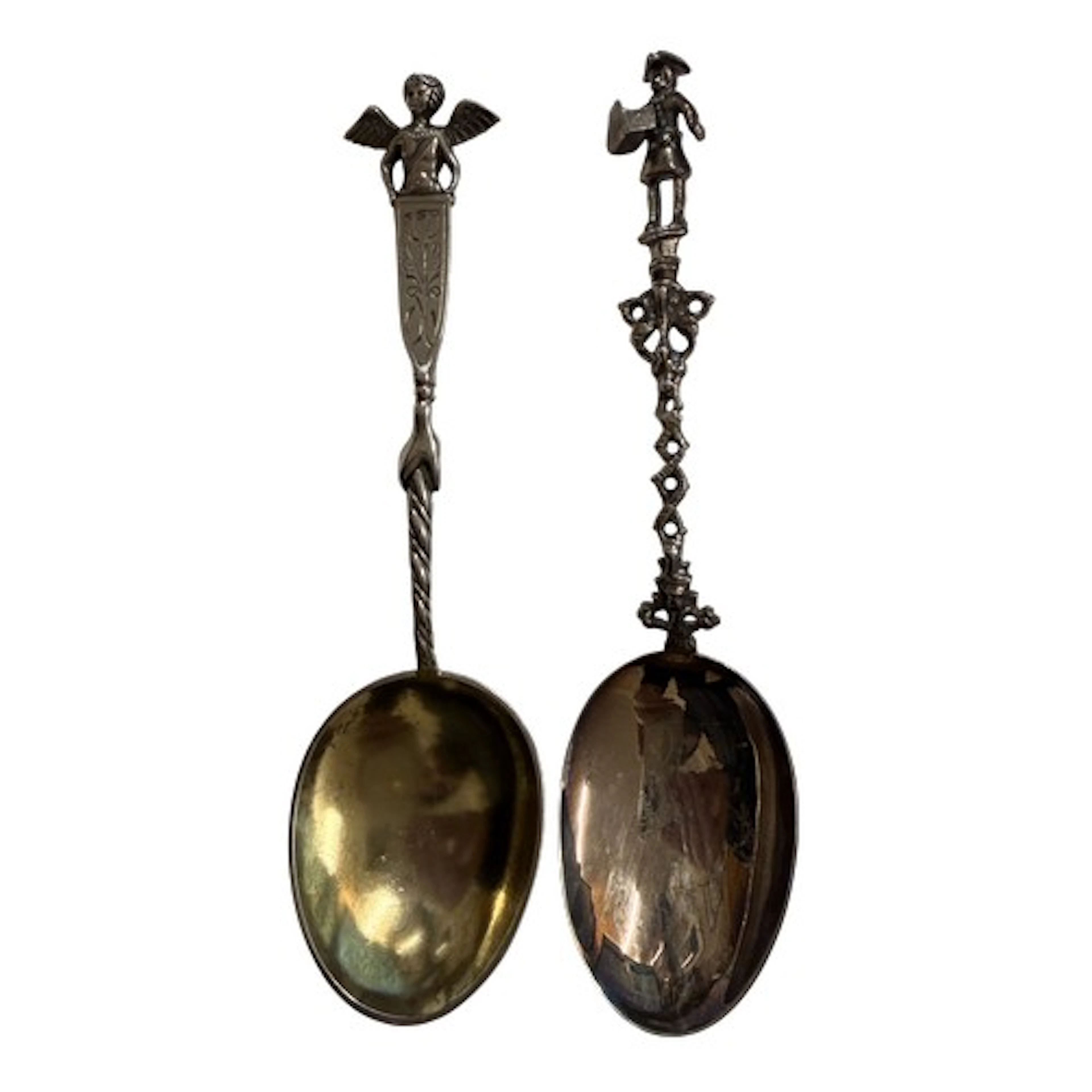 Norwegian Cupid spoon, .830 silver, with gilt to bowl, late ...